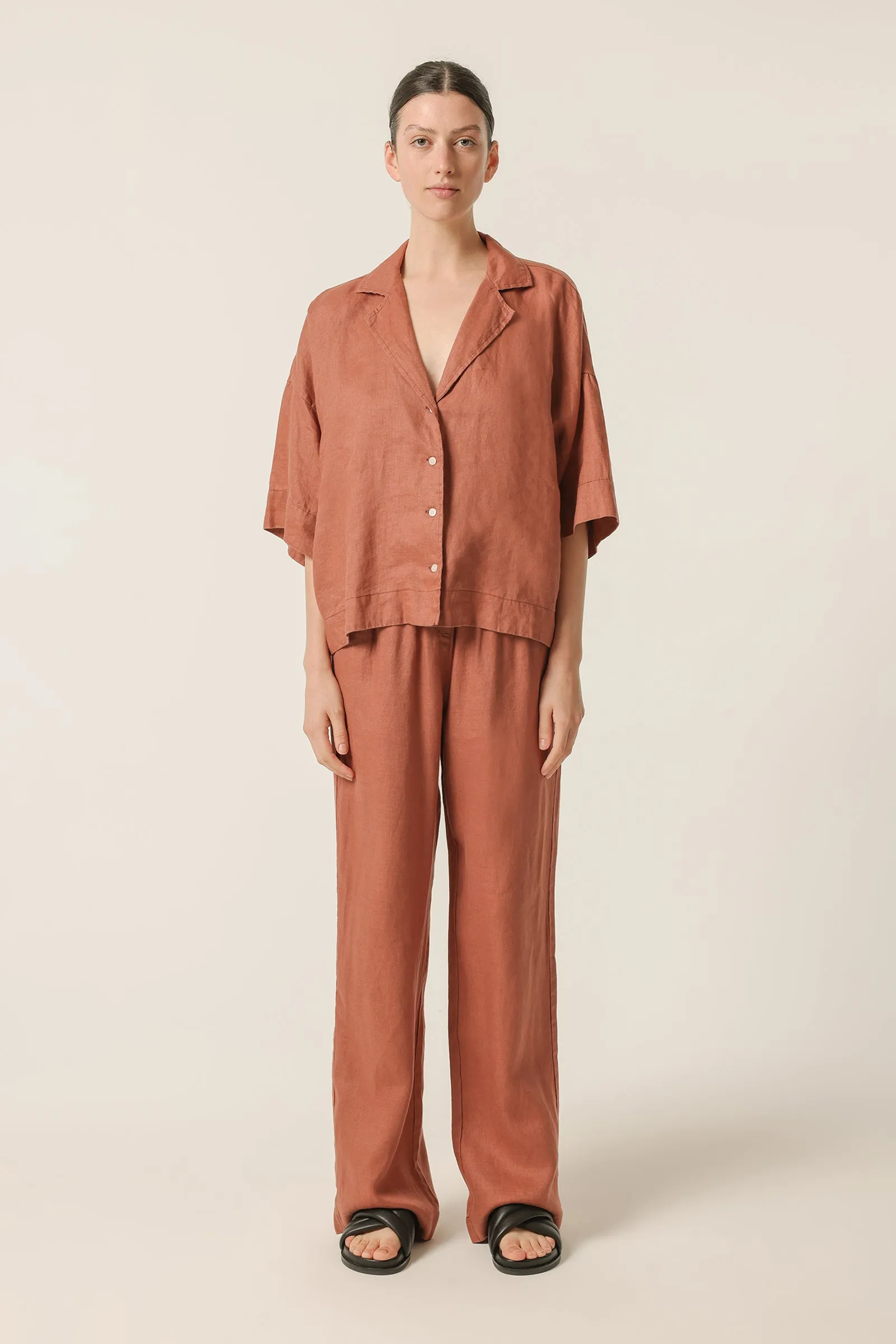 NUDE LOUNGE LINEN SHIRT sold by Nude Lucy