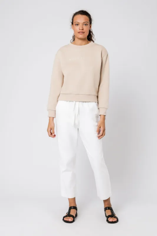 NUDE LUCY EMBR SLOGAN SWEAT sold by Nude Lucy