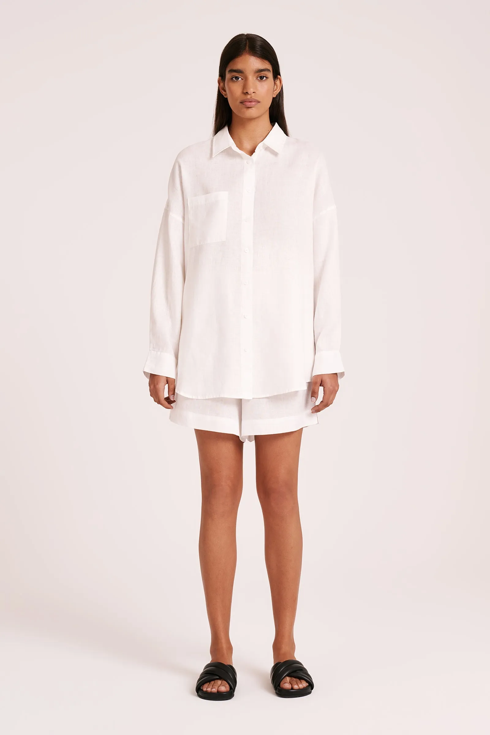 LOUNGE HERITAGE LINEN SHIRT sold by Nude Lucy