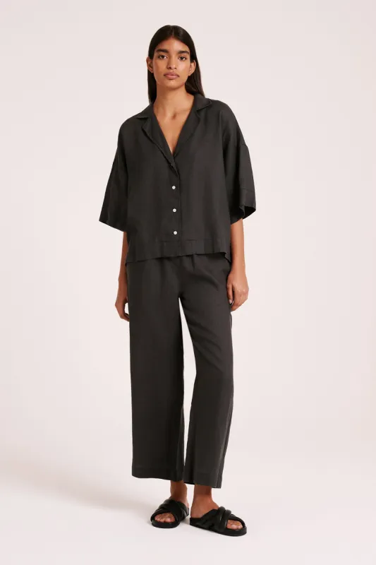 LOUNGE LINEN CROP PANT sold by Nude Lucy