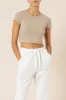 CAMERON BASIC WAFFLE TEE sold by Nude Lucy
