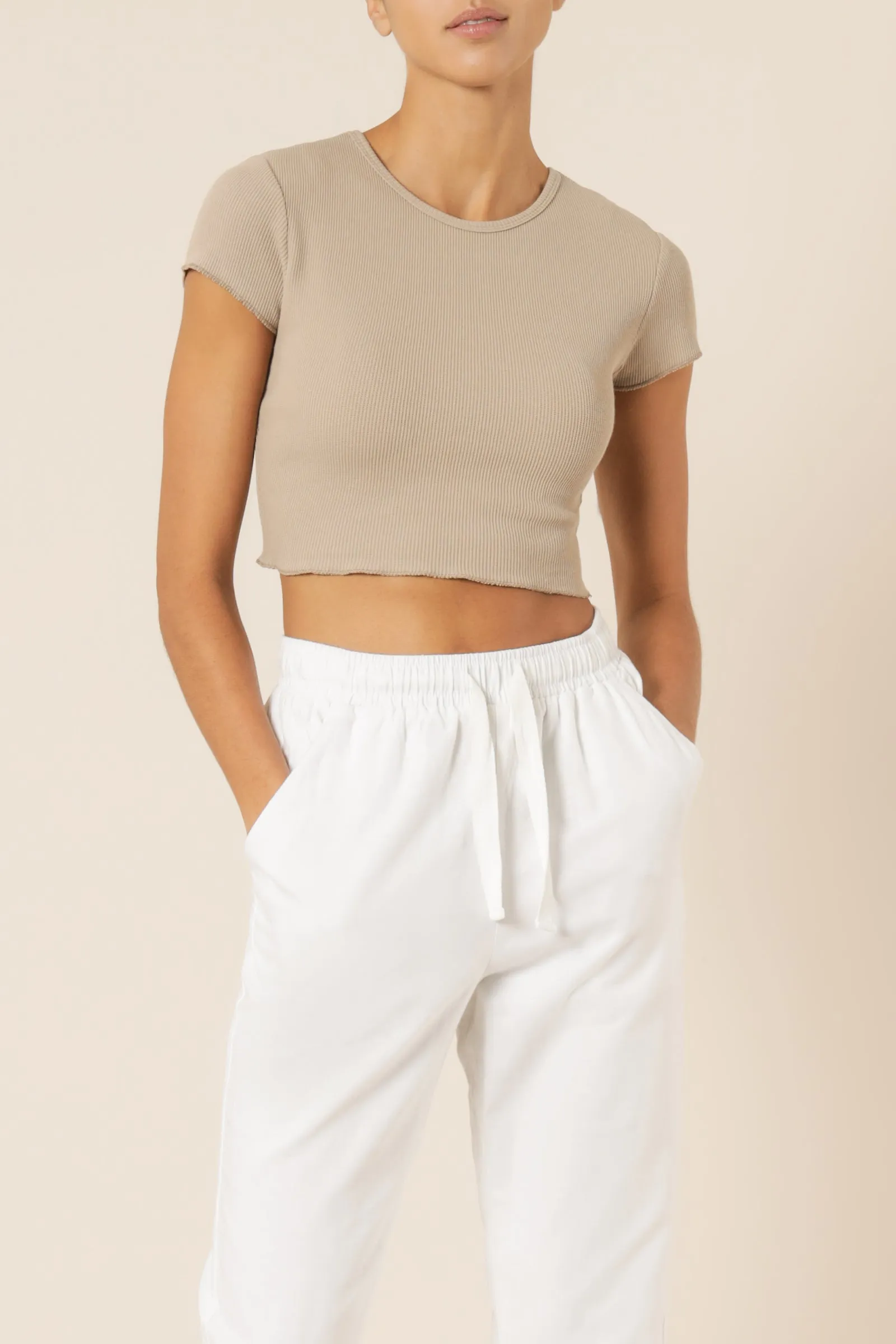 CAMERON BASIC WAFFLE TEE sold by Nude Lucy product image thumbnail 2