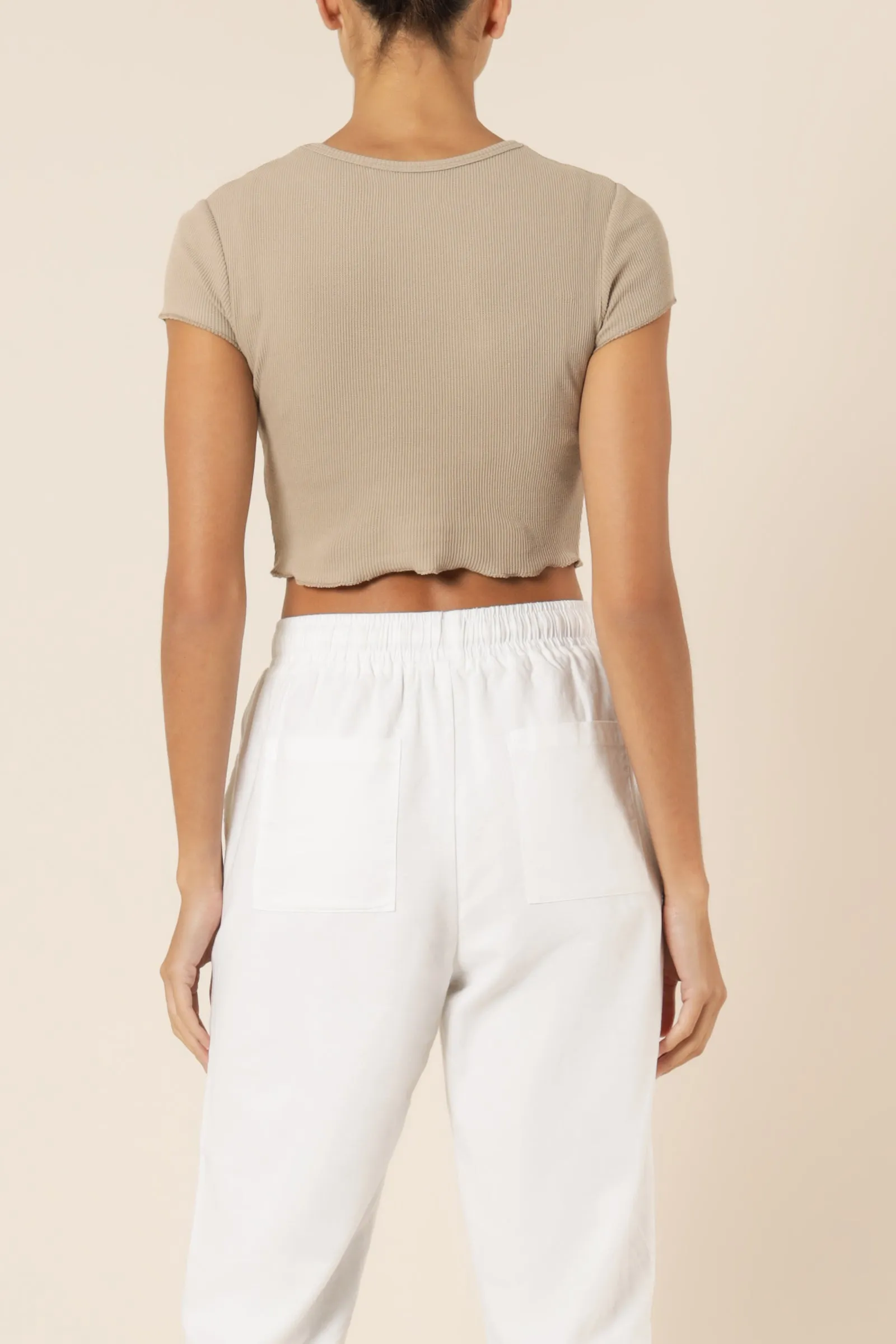 CAMERON BASIC WAFFLE TEE sold by Nude Lucy product image thumbnail 4