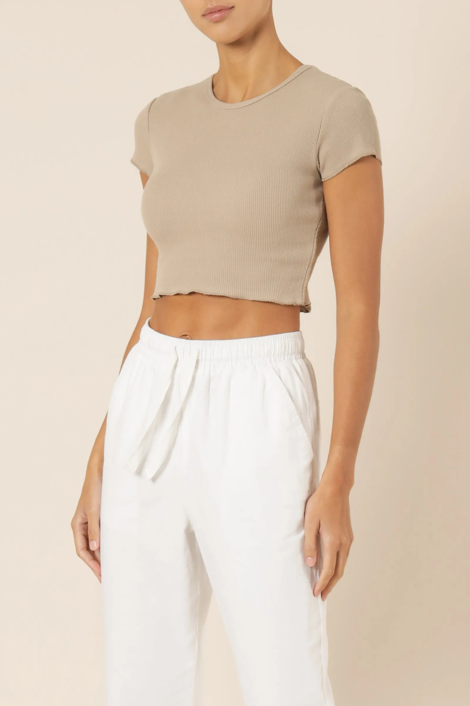 CAMERON BASIC WAFFLE TEE sold by Nude Lucy product image thumbnail 3