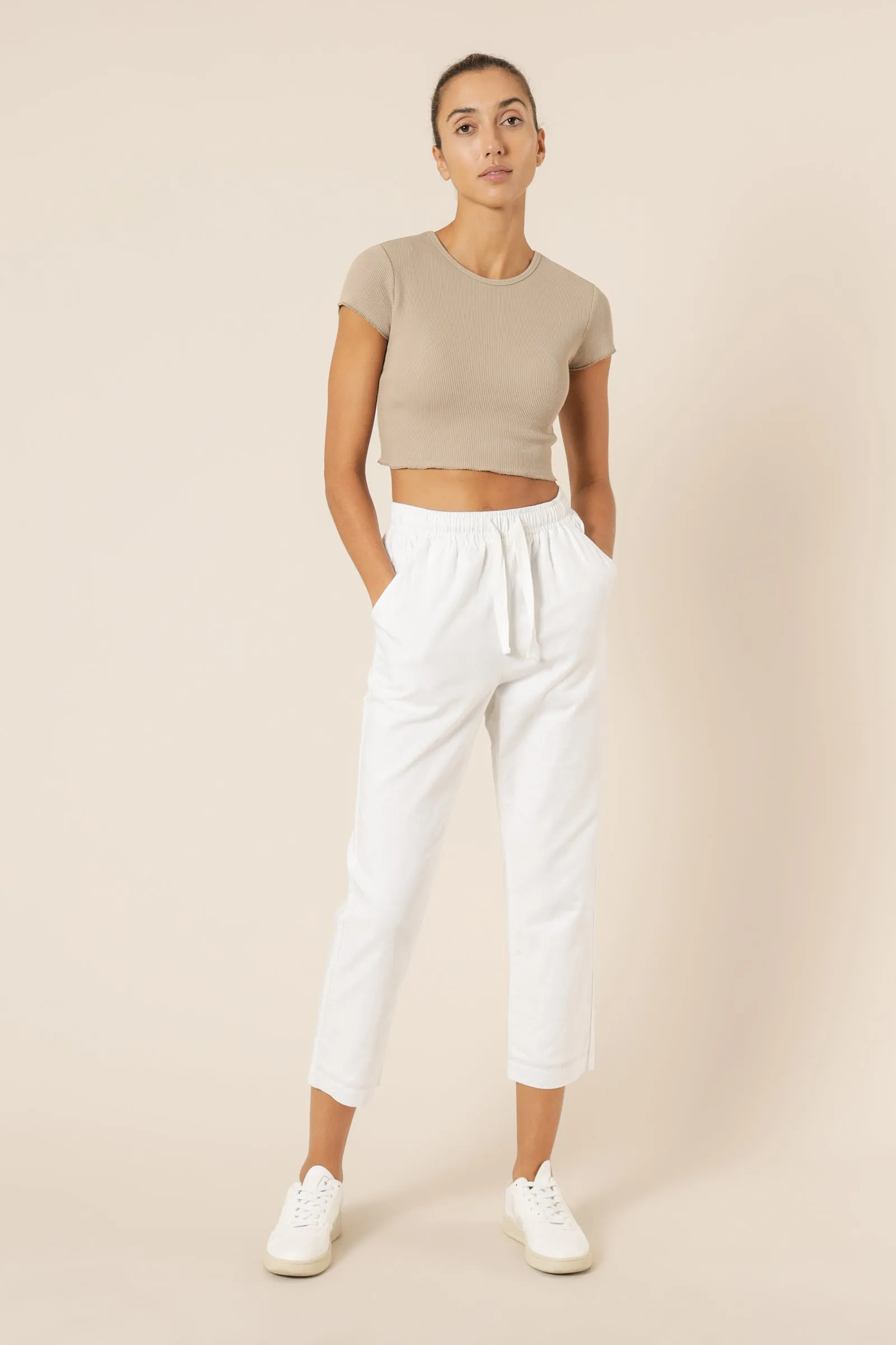 CAMERON BASIC WAFFLE TEE sold by Nude Lucy