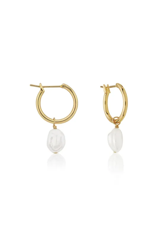 SAINT VALENTINE MINI KESHI HOOPS sold by Nude Lucy