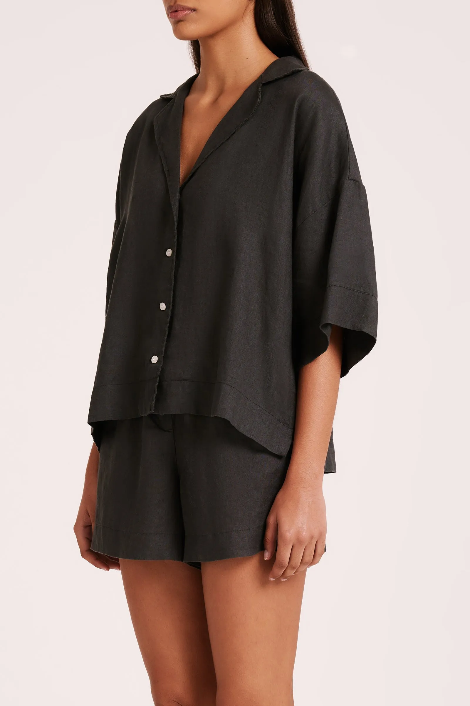 LOUNGE LINEN SHIRT sold by Nude Lucy product image thumbnail 3