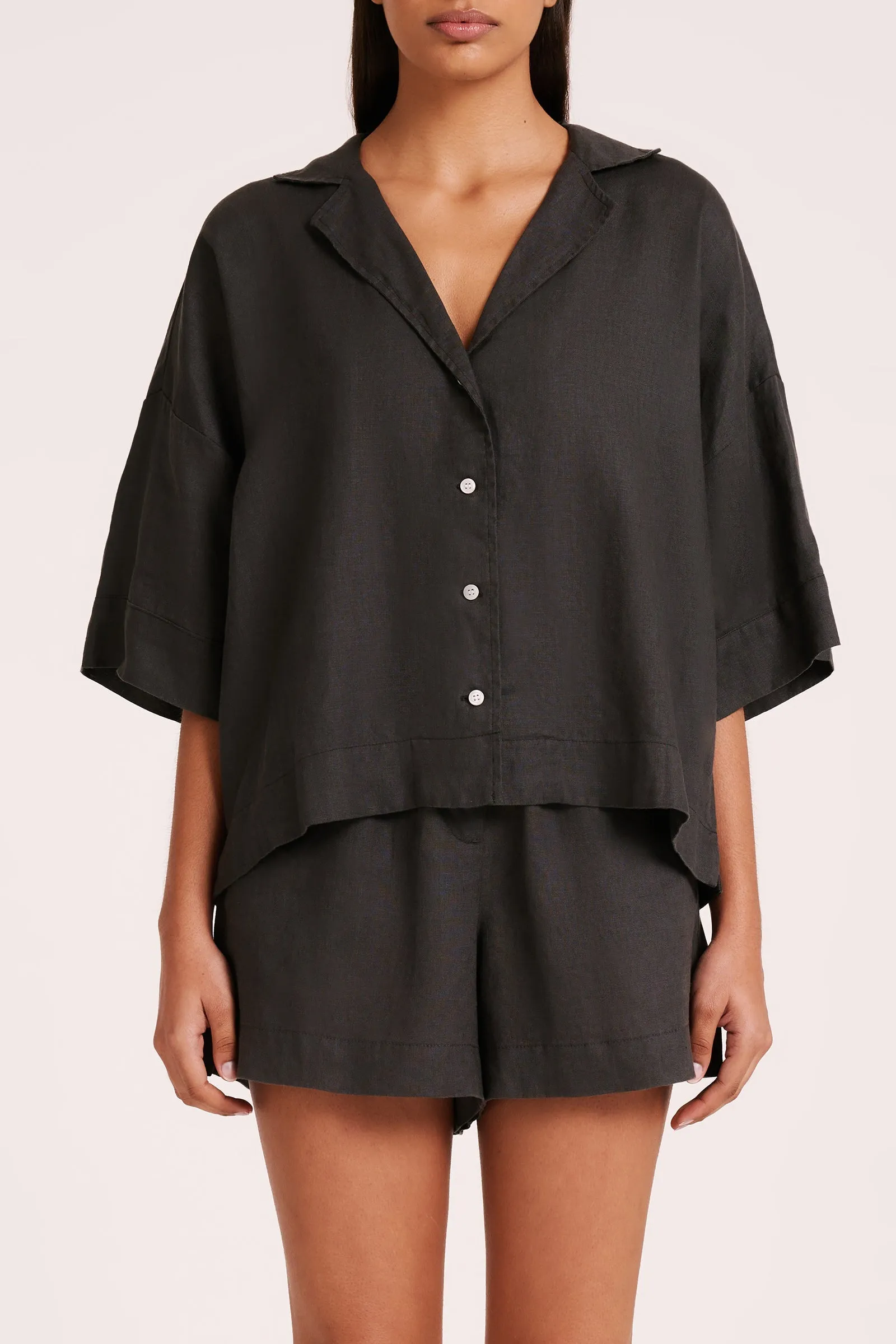 LOUNGE LINEN SHIRT sold by Nude Lucy product image thumbnail 2