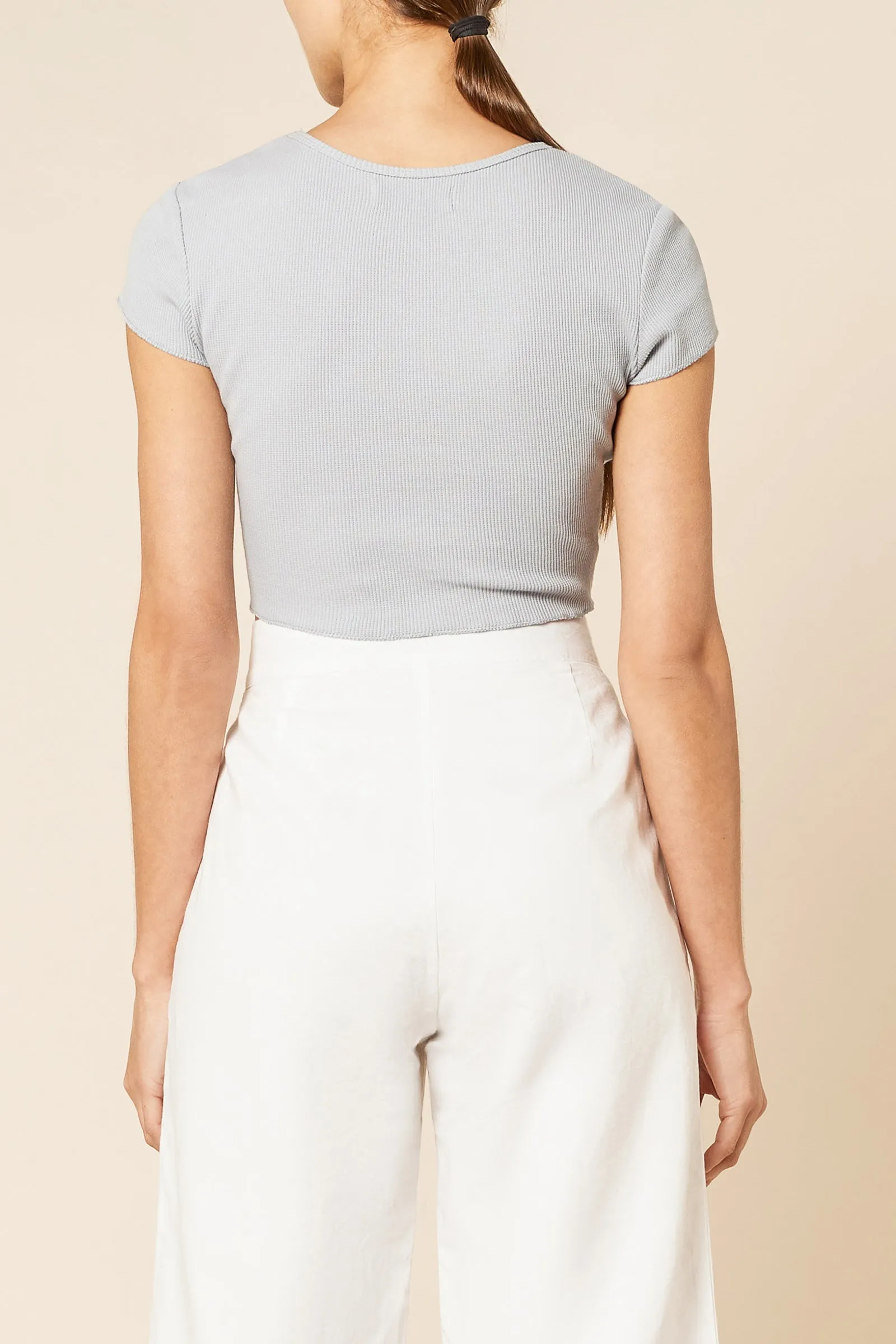 CAMERON BASIC WAFFLE TEE sold by Nude Lucy product image thumbnail 4