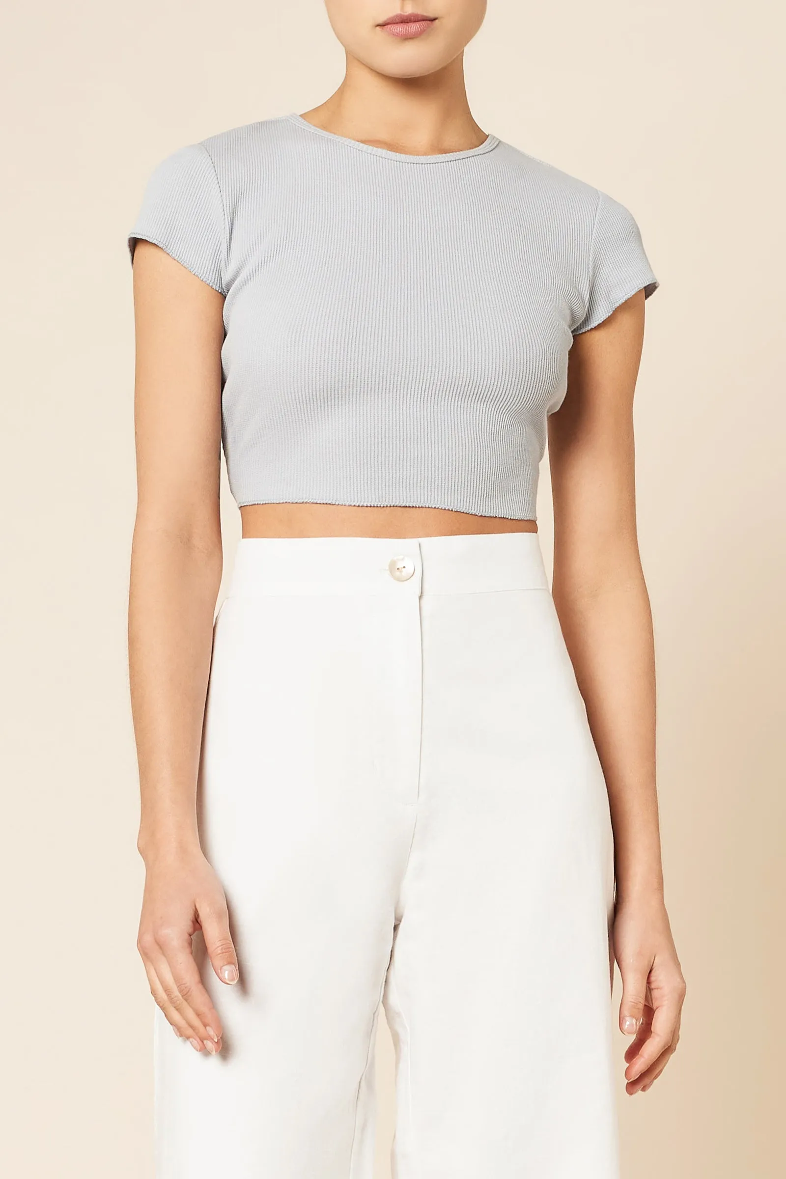 CAMERON BASIC WAFFLE TEE sold by Nude Lucy product image thumbnail 2