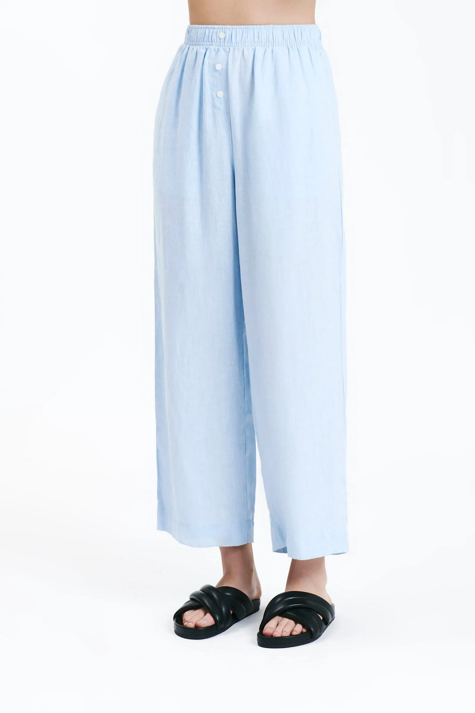 LOUNGE LINEN CROP PANT sold by Nude Lucy product image thumbnail 3
