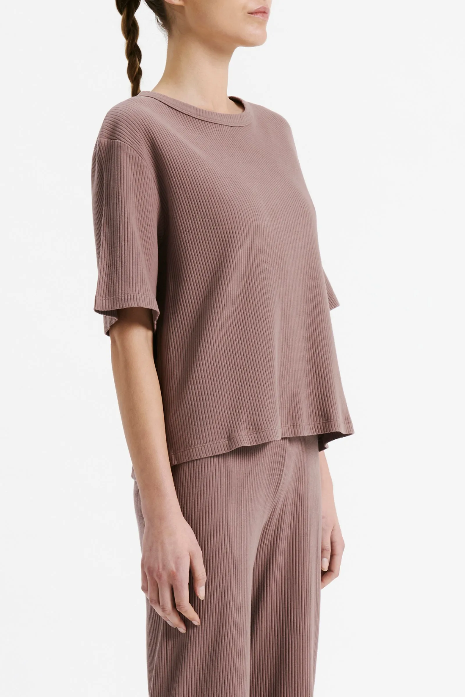 LOUNGE RIBBED TEE sold by Nude Lucy product image thumbnail 3