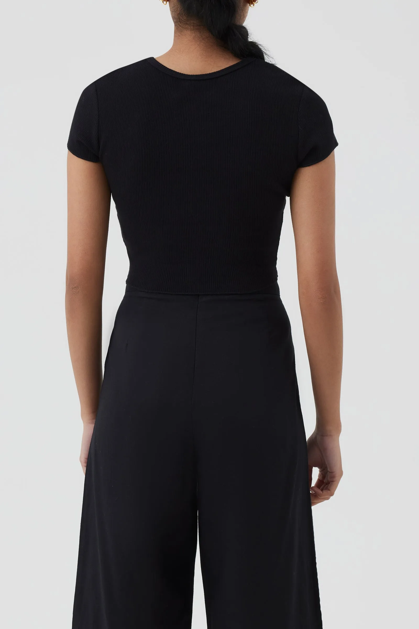 CAMERON BASIC WAFFLE TEE sold by Nude Lucy product image thumbnail 4