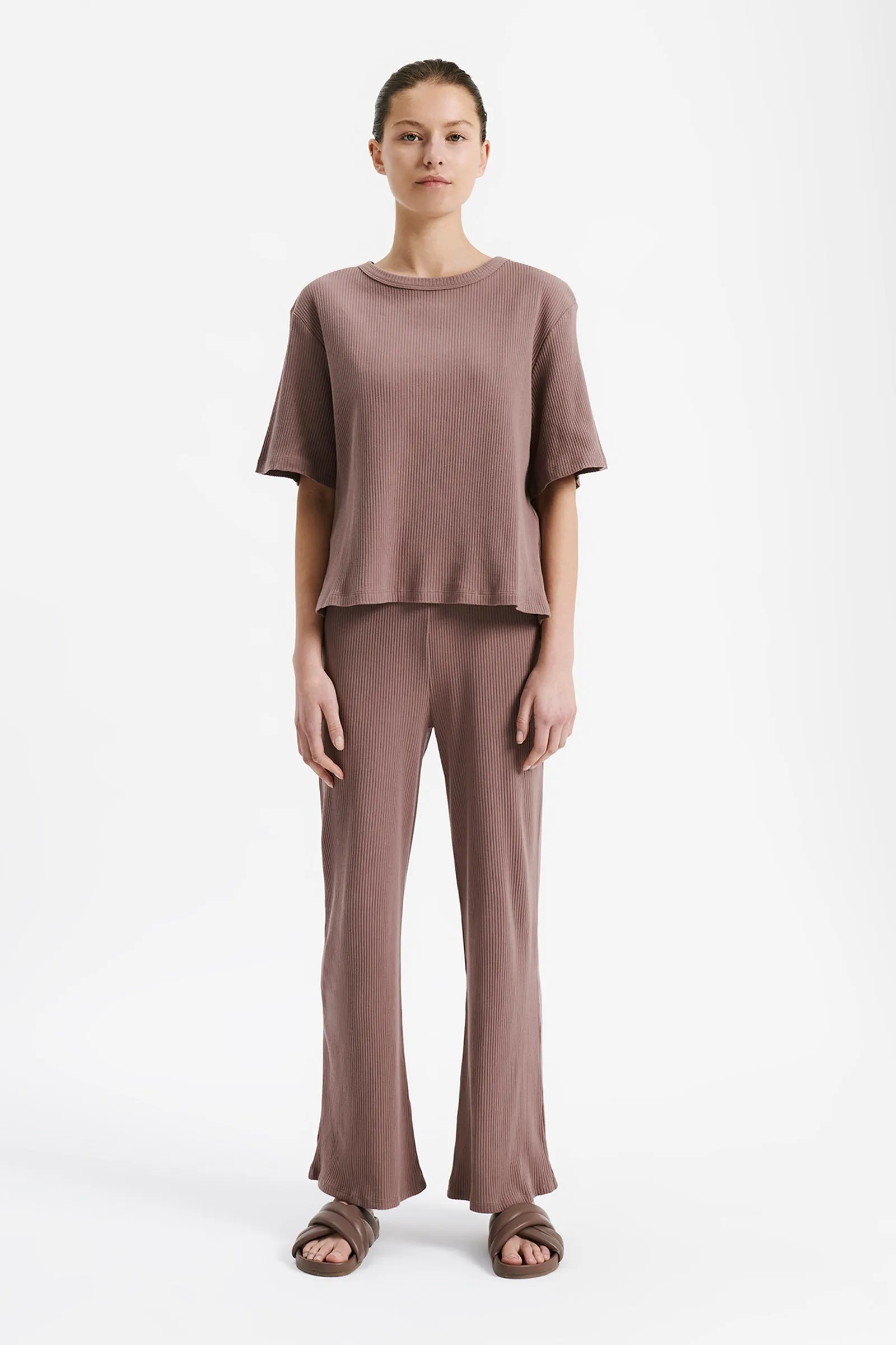 LOUNGE RIBBED TEE sold by Nude Lucy