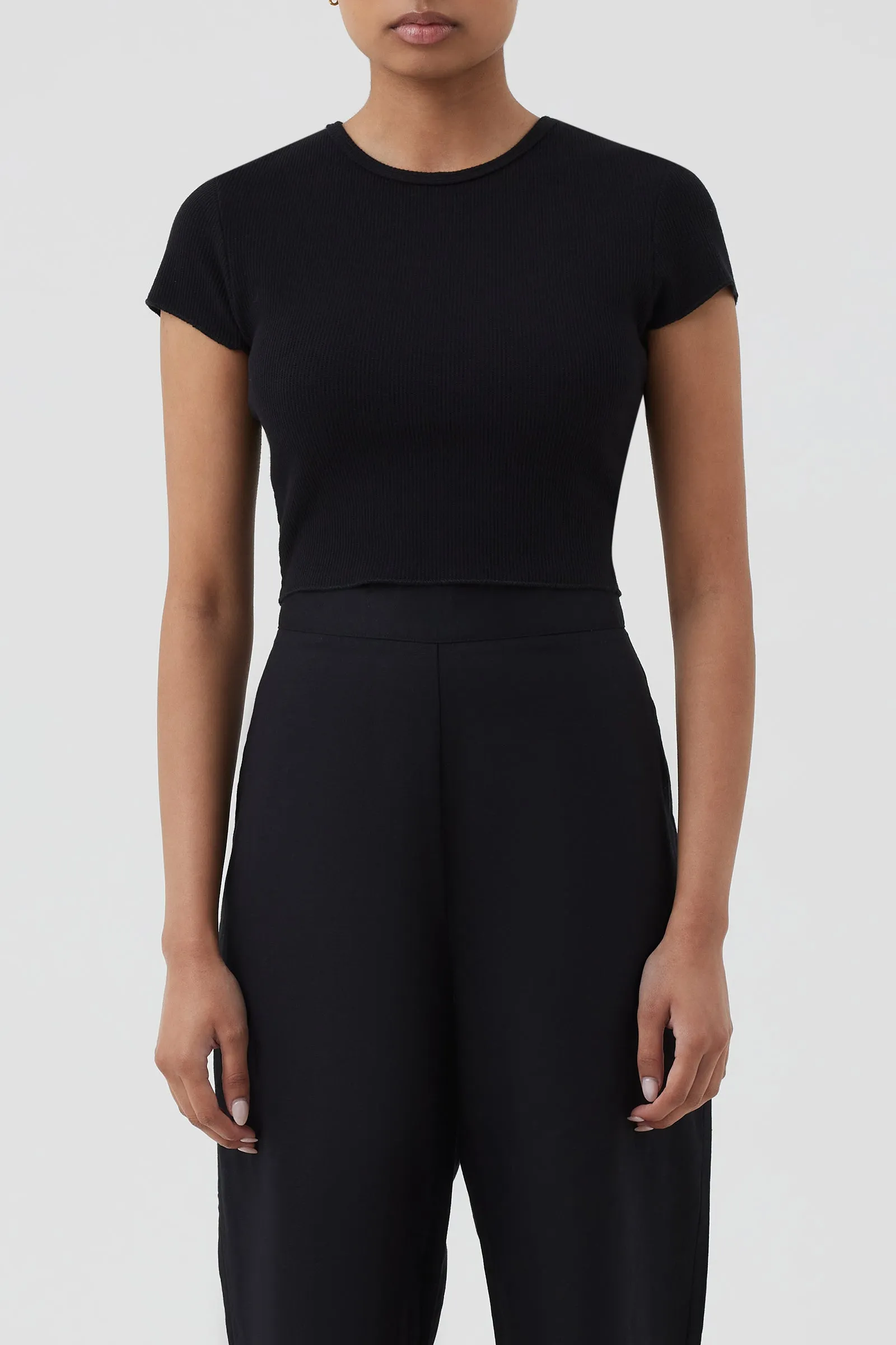 CAMERON BASIC WAFFLE TEE sold by Nude Lucy product image thumbnail 2