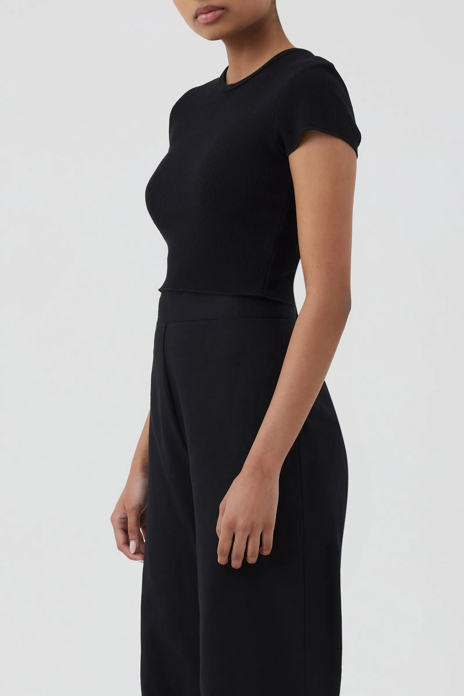 CAMERON BASIC WAFFLE TEE sold by Nude Lucy product image thumbnail 3