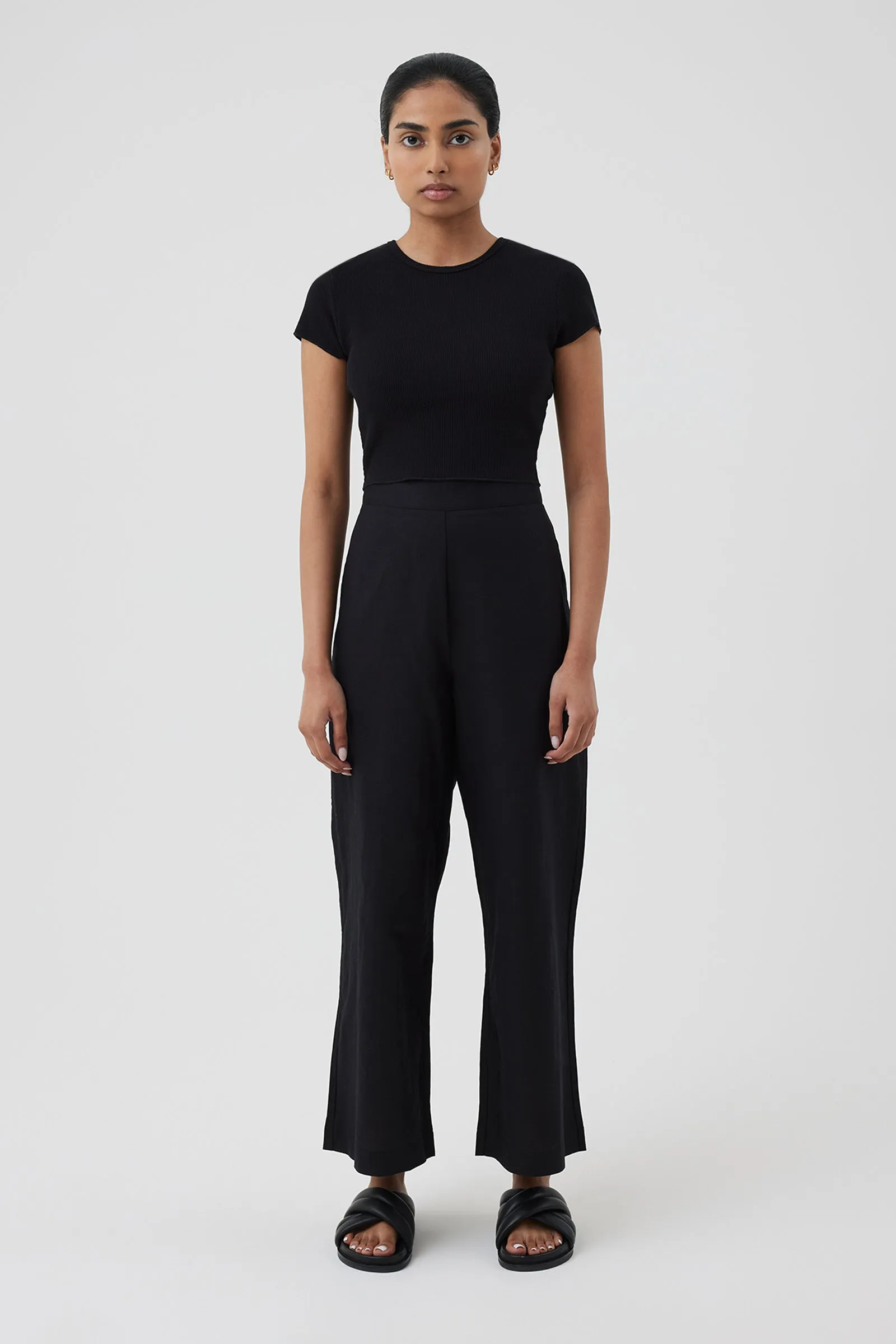 CAMERON BASIC WAFFLE TEE sold by Nude Lucy