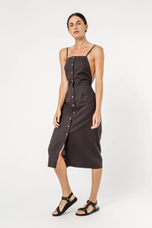ISLA LINEN MIDI DRESS sold by Nude Lucy