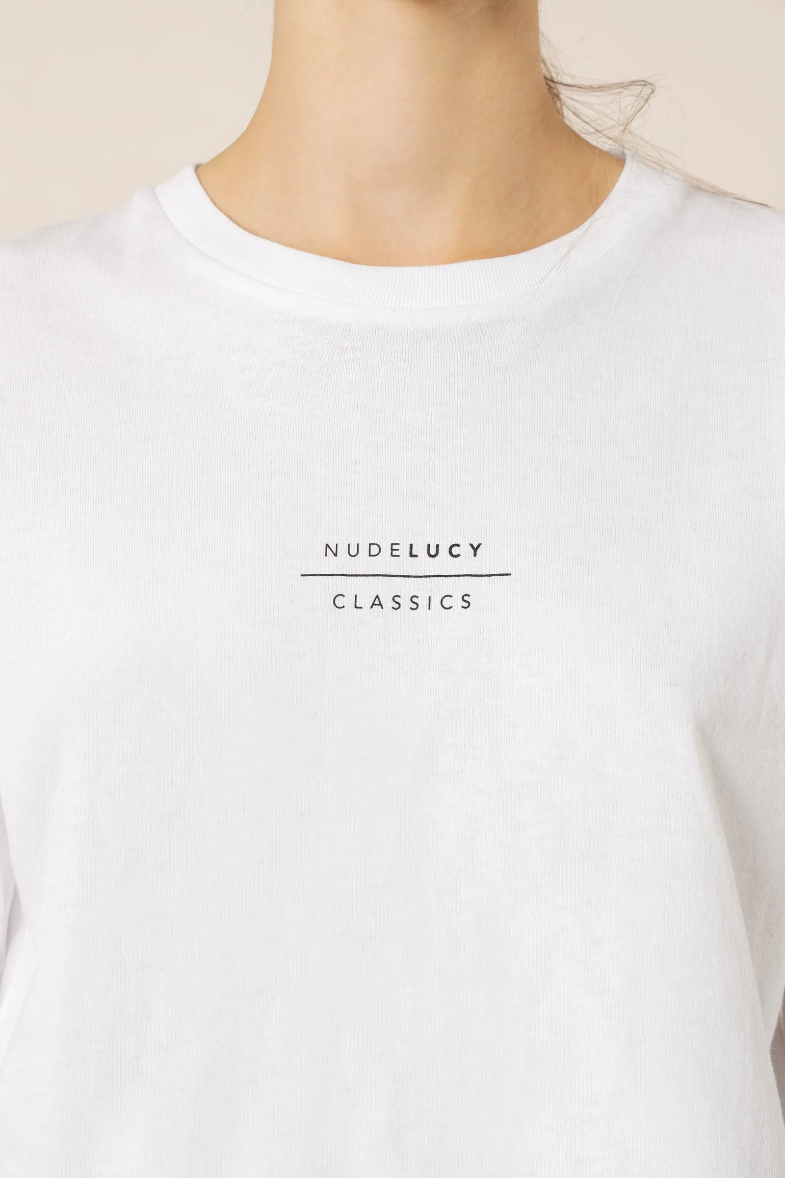 NUDE CLASSICS LS SLOGAN TEE sold by Nude Lucy product image thumbnail 5