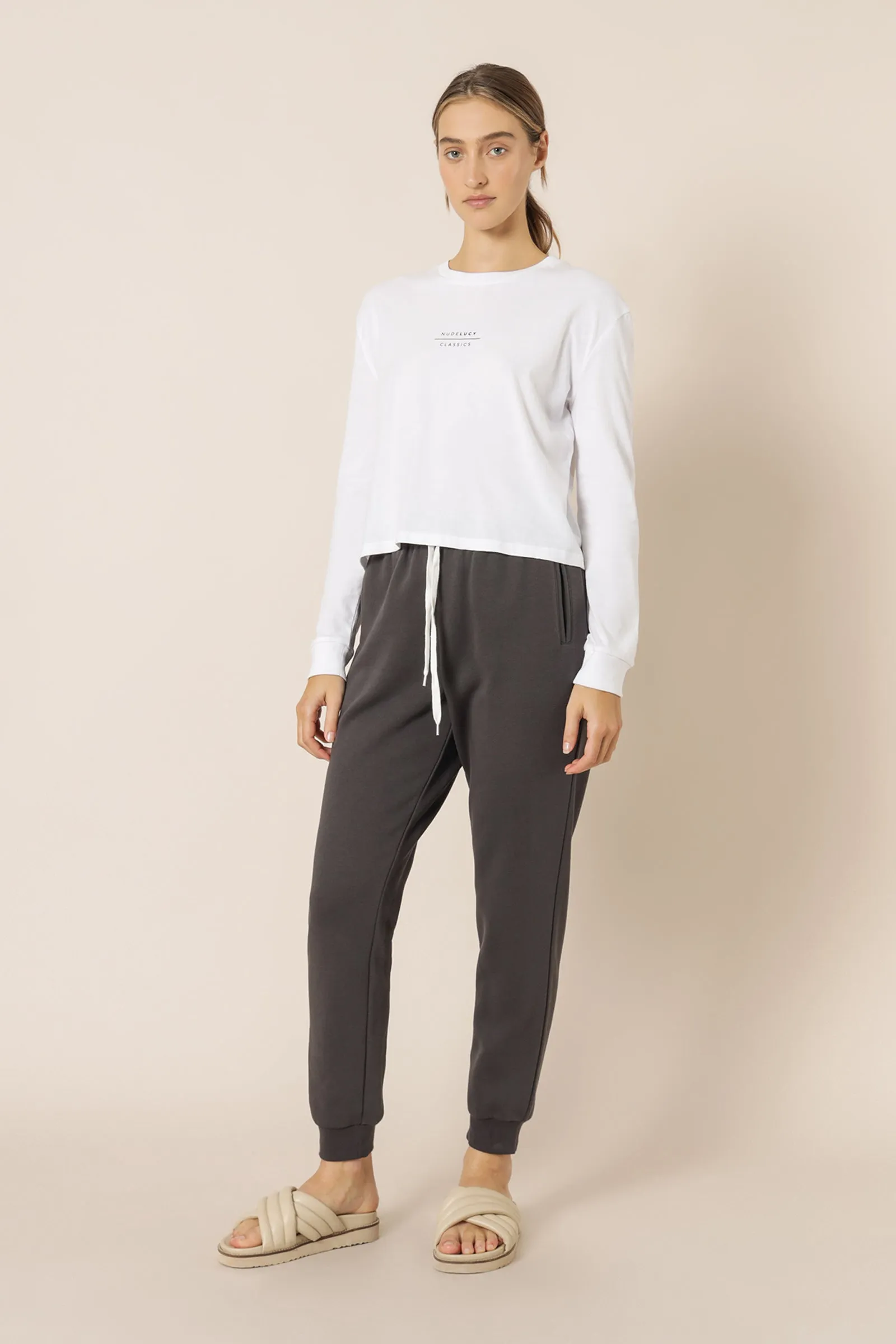 NUDE CLASSICS LS SLOGAN TEE sold by Nude Lucy