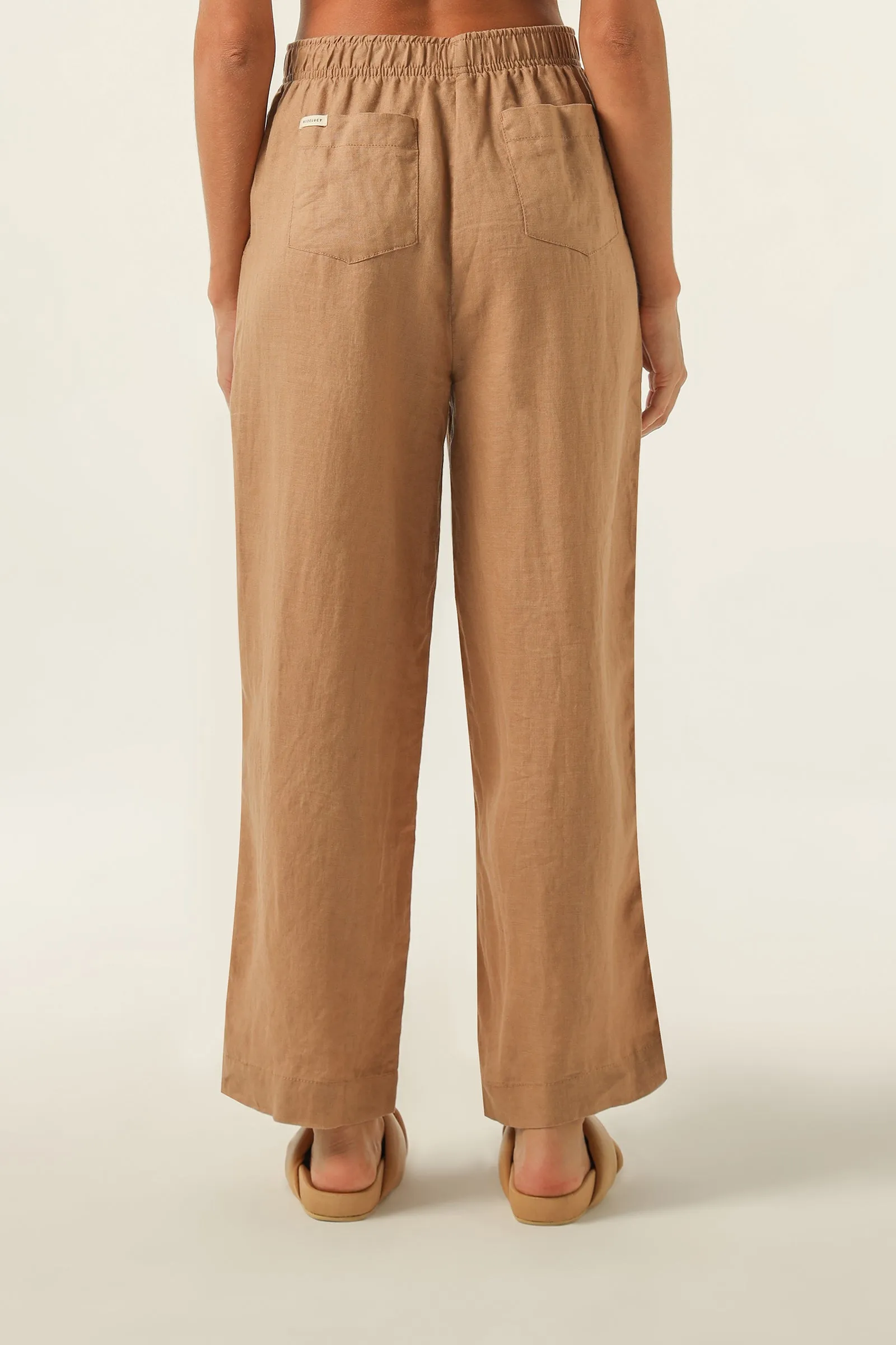NUDE LINEN LOUNGE CROP PANT sold by Nude Lucy product image thumbnail 4