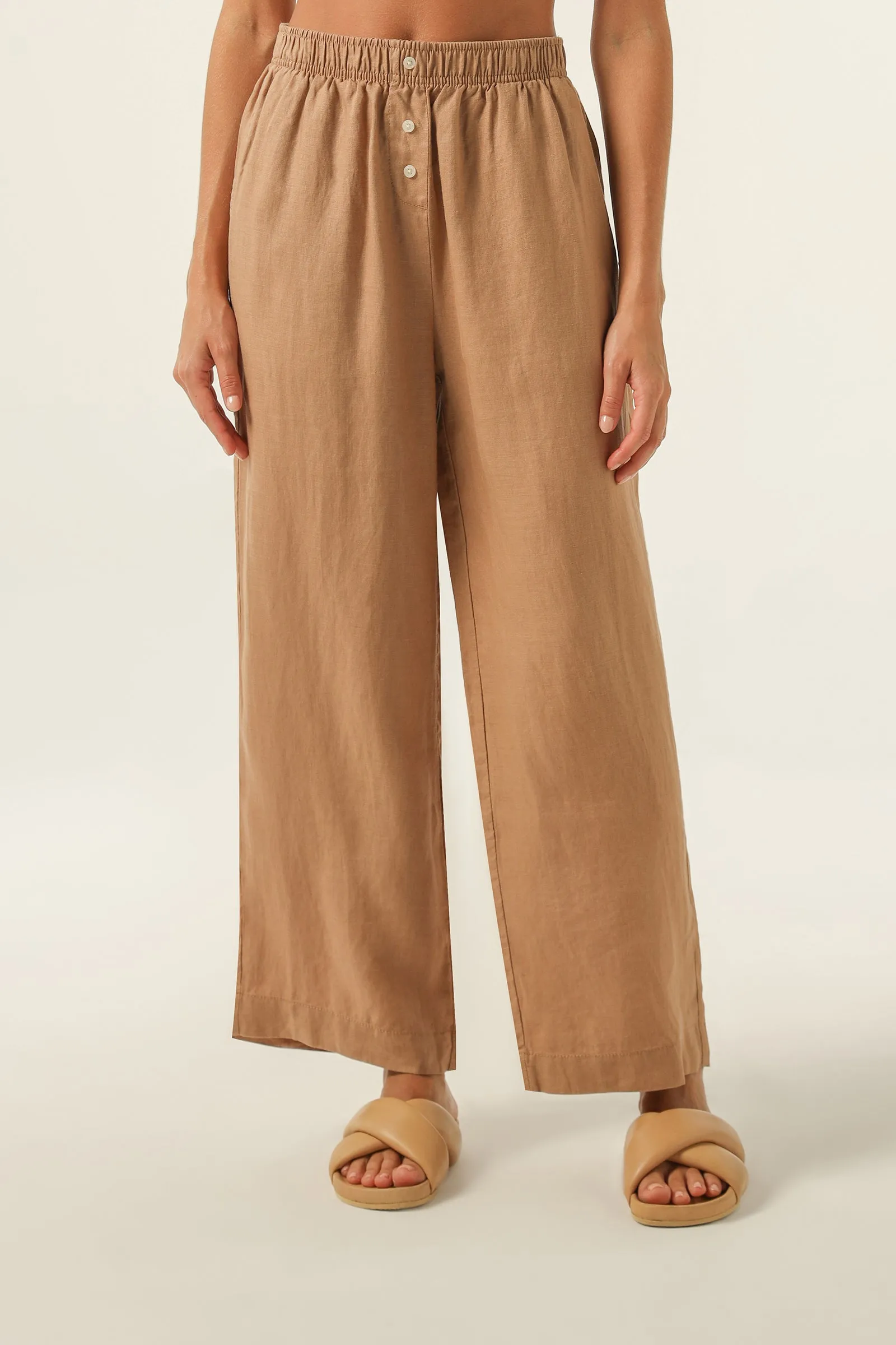 NUDE LINEN LOUNGE CROP PANT sold by Nude Lucy product image thumbnail 2