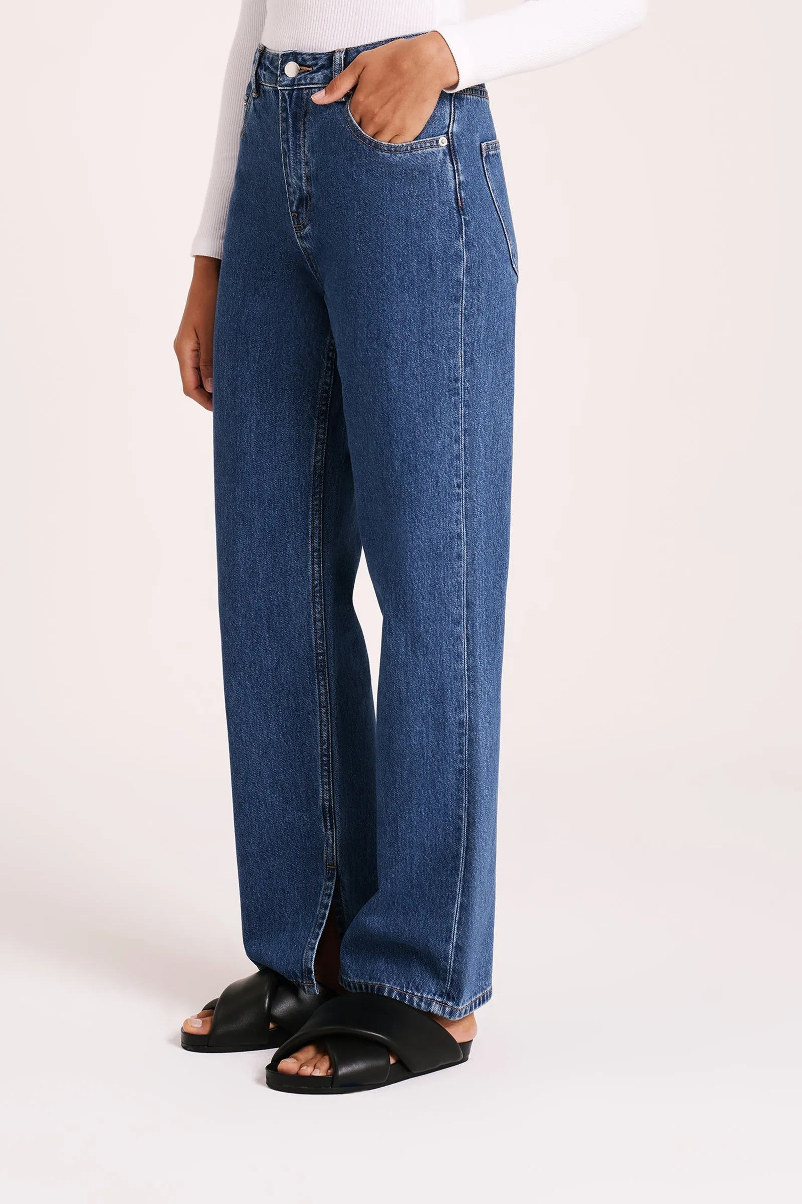 ORGANIC SPLIT HEM JEAN sold by Nude Lucy product image thumbnail 3