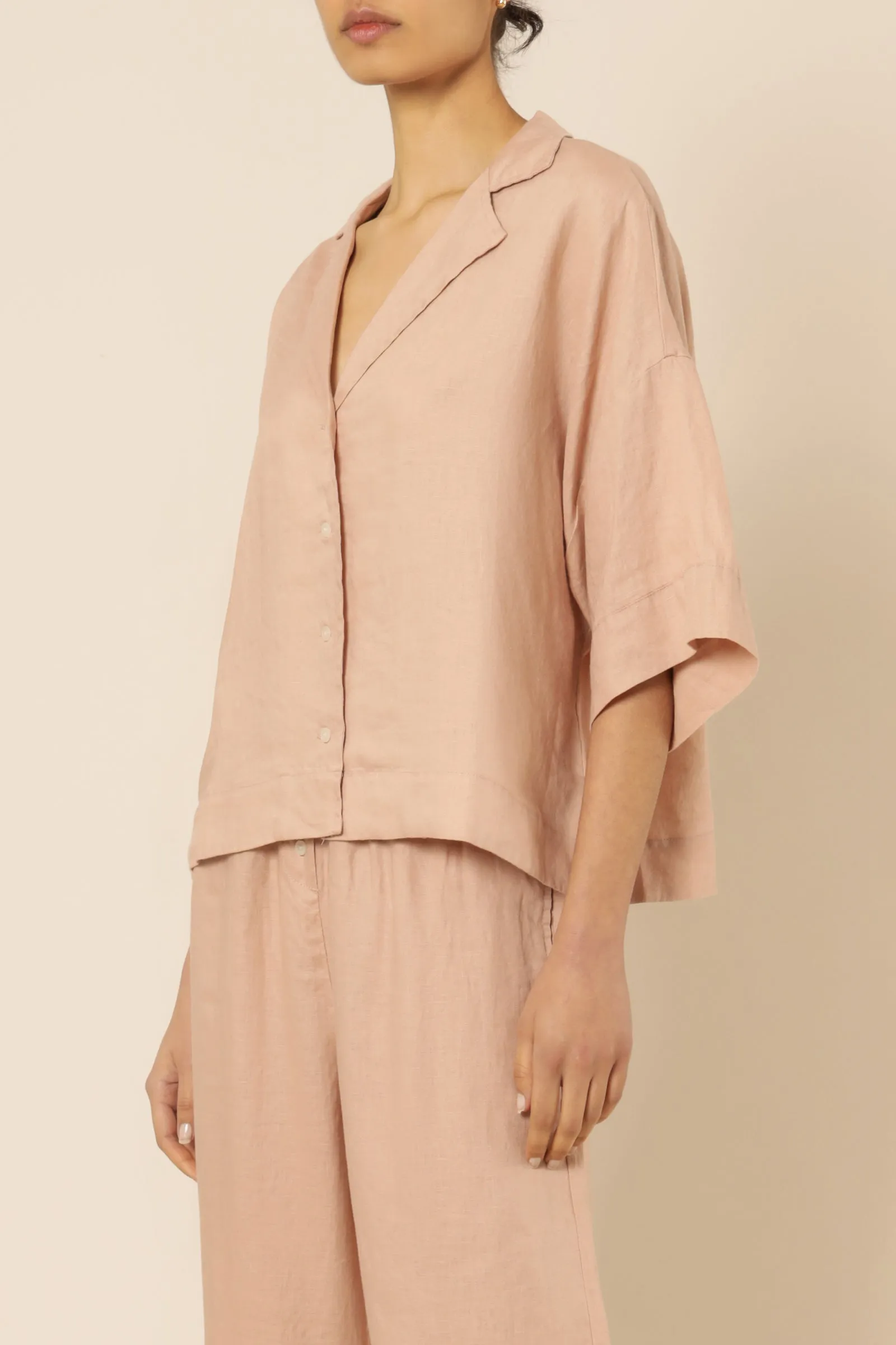 NUDE LINEN LOUNGE SHIRT sold by Nude Lucy product image thumbnail 3