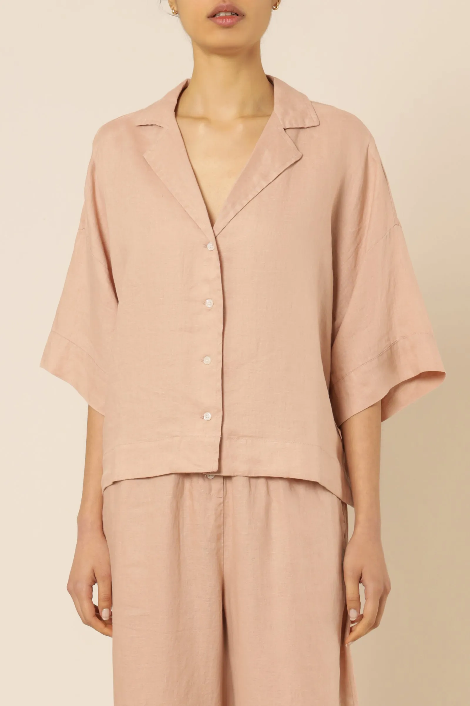 NUDE LINEN LOUNGE SHIRT sold by Nude Lucy product image thumbnail 2