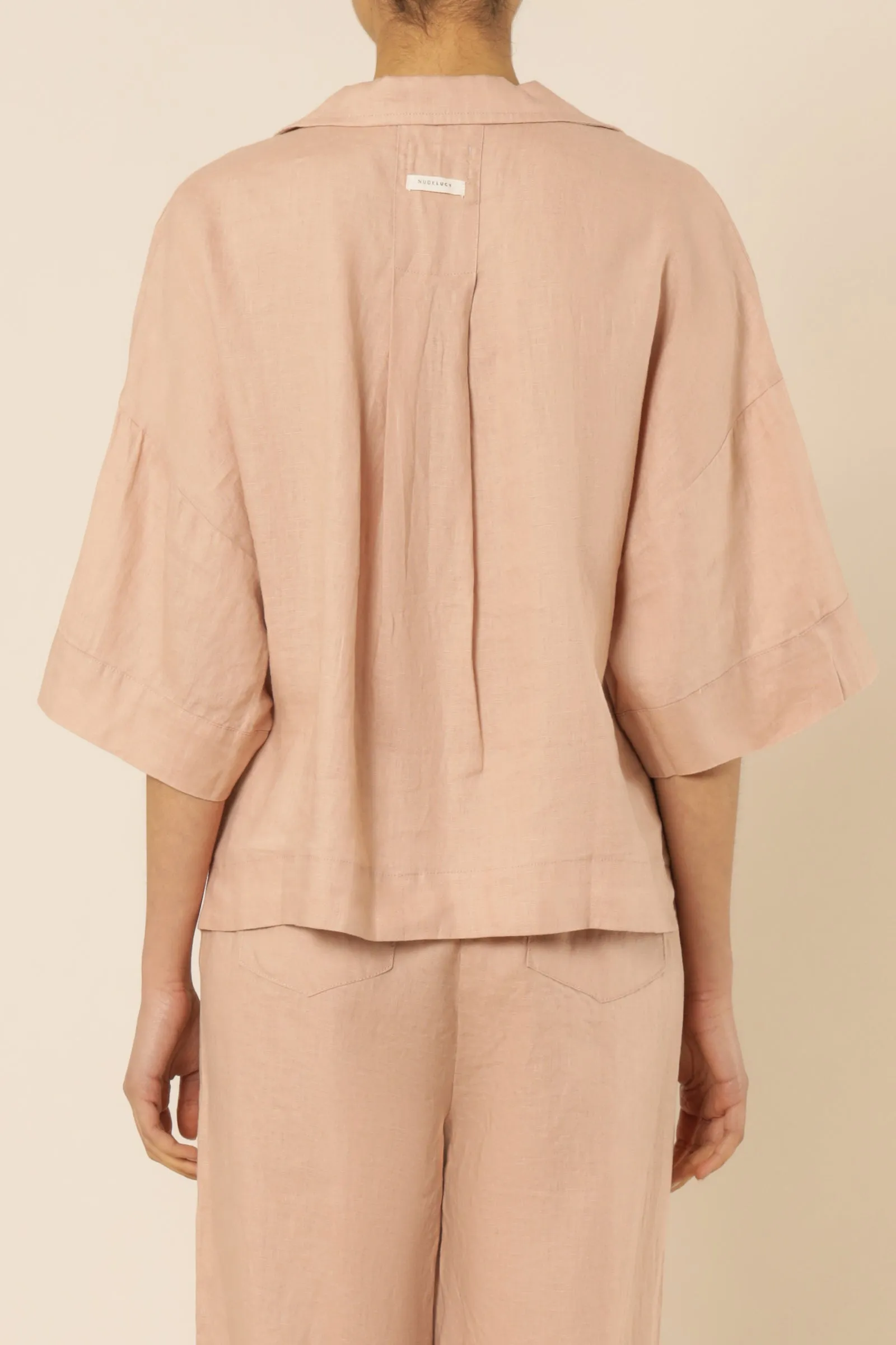 NUDE LINEN LOUNGE SHIRT sold by Nude Lucy product image thumbnail 4