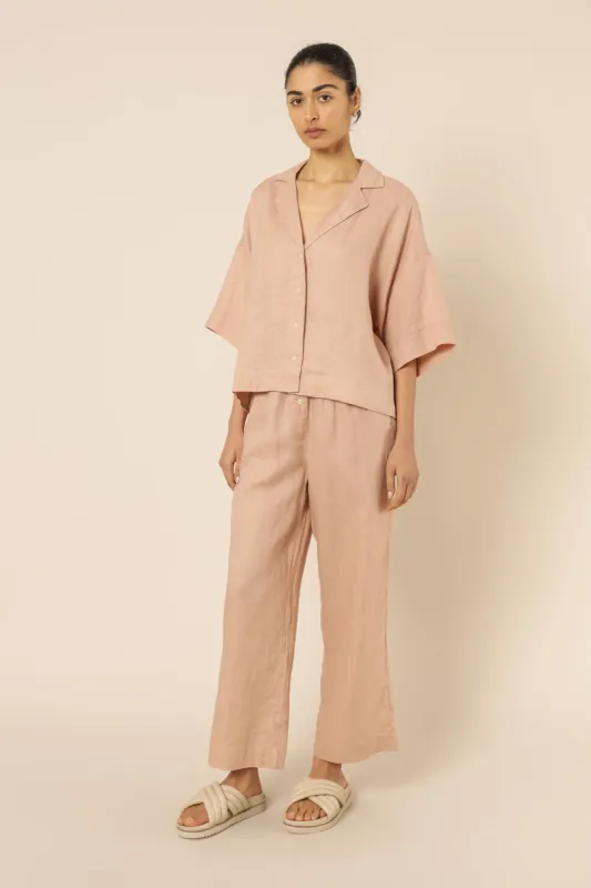 NUDE LINEN LOUNGE SHIRT sold by Nude Lucy