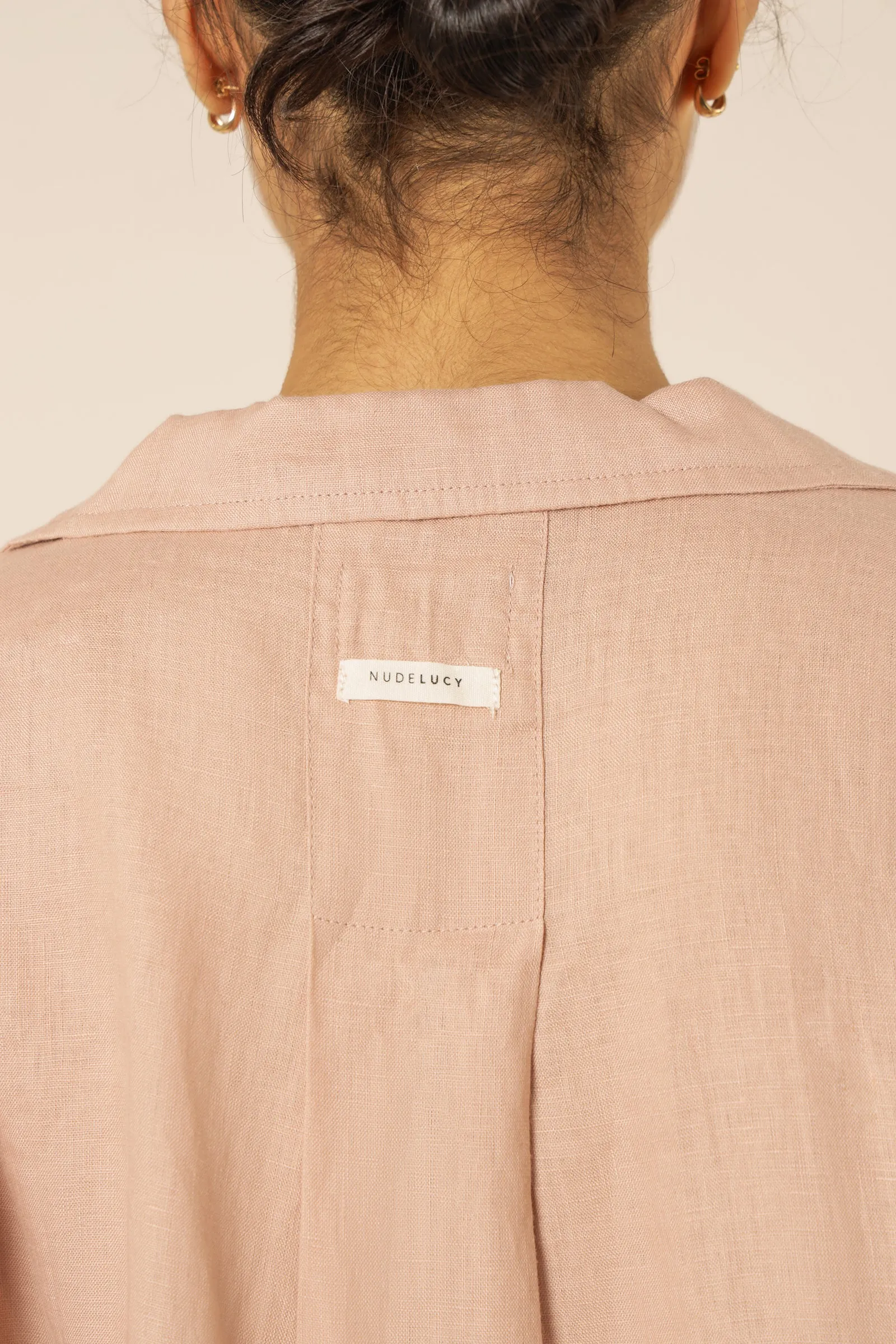NUDE LINEN LOUNGE SHIRT sold by Nude Lucy product image thumbnail 5