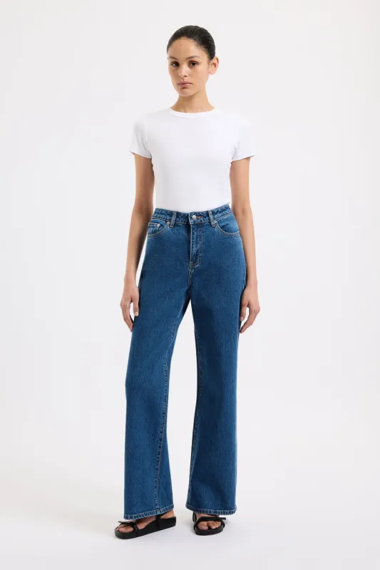 ORGANIC STRETCH WIDE LEG JEAN sold by Nude Lucy