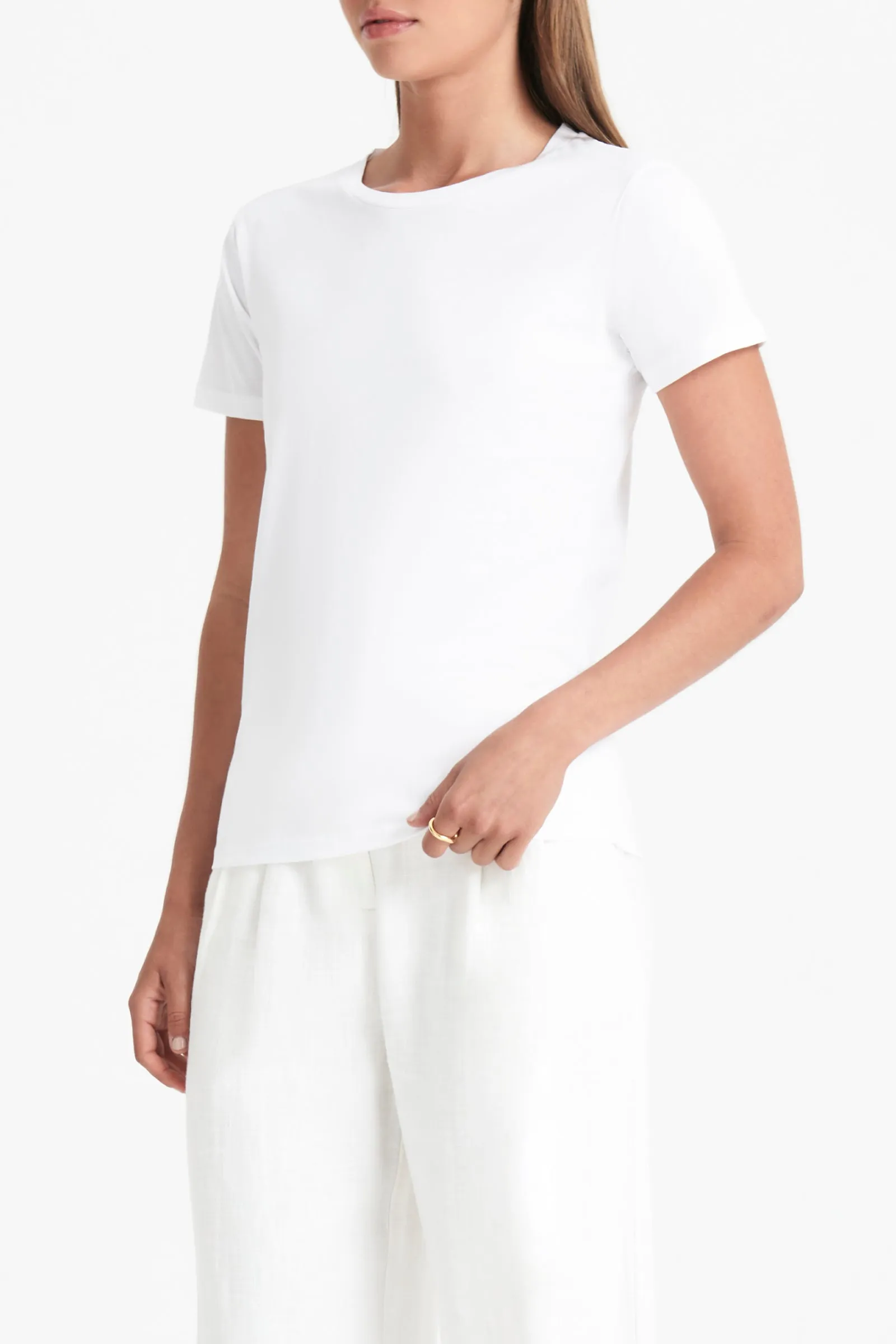 HARPER ORGANIC CREW NECK TEE sold by Nude Lucy product image thumbnail 3