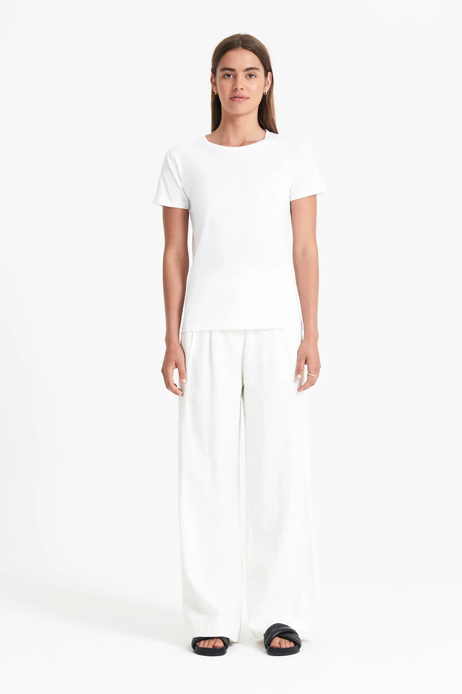 HARPER ORGANIC CREW NECK TEE sold by Nude Lucy