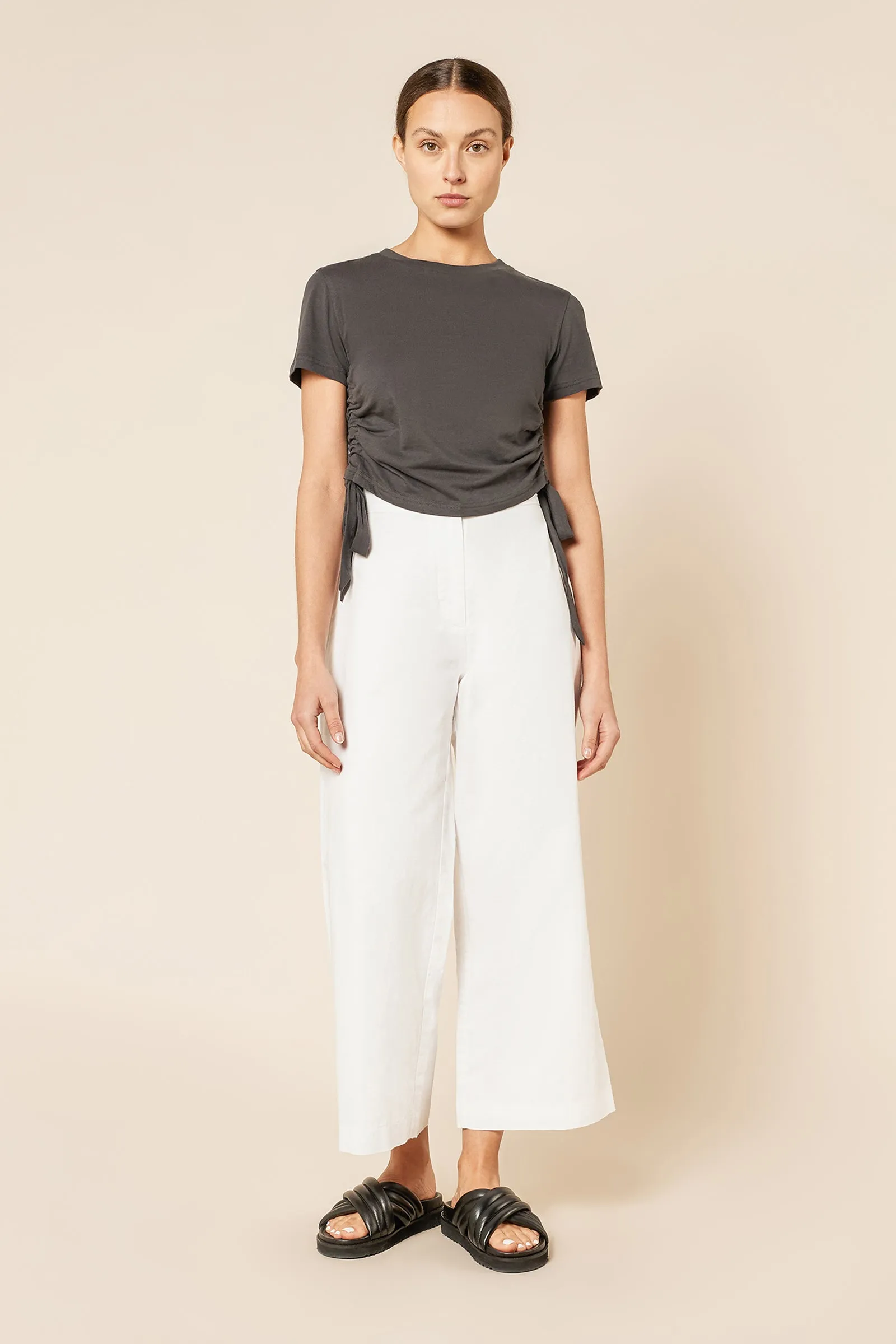 ROWAN ORGANIC DRAWSTRING TEE sold by Nude Lucy