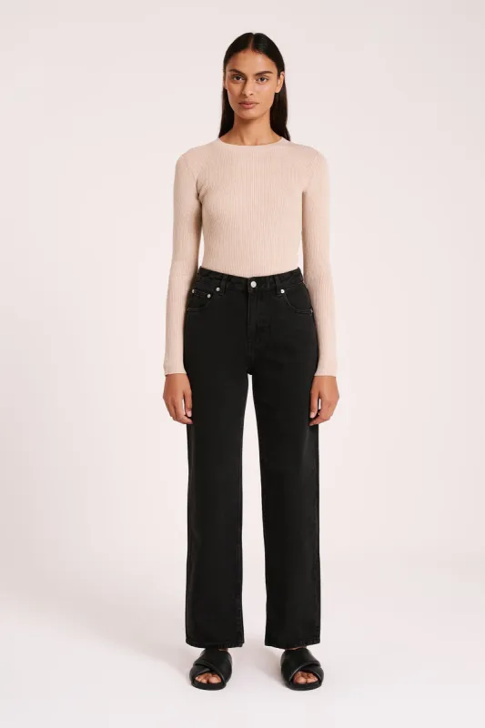 ORGANIC SPLIT HEM JEAN sold by Nude Lucy