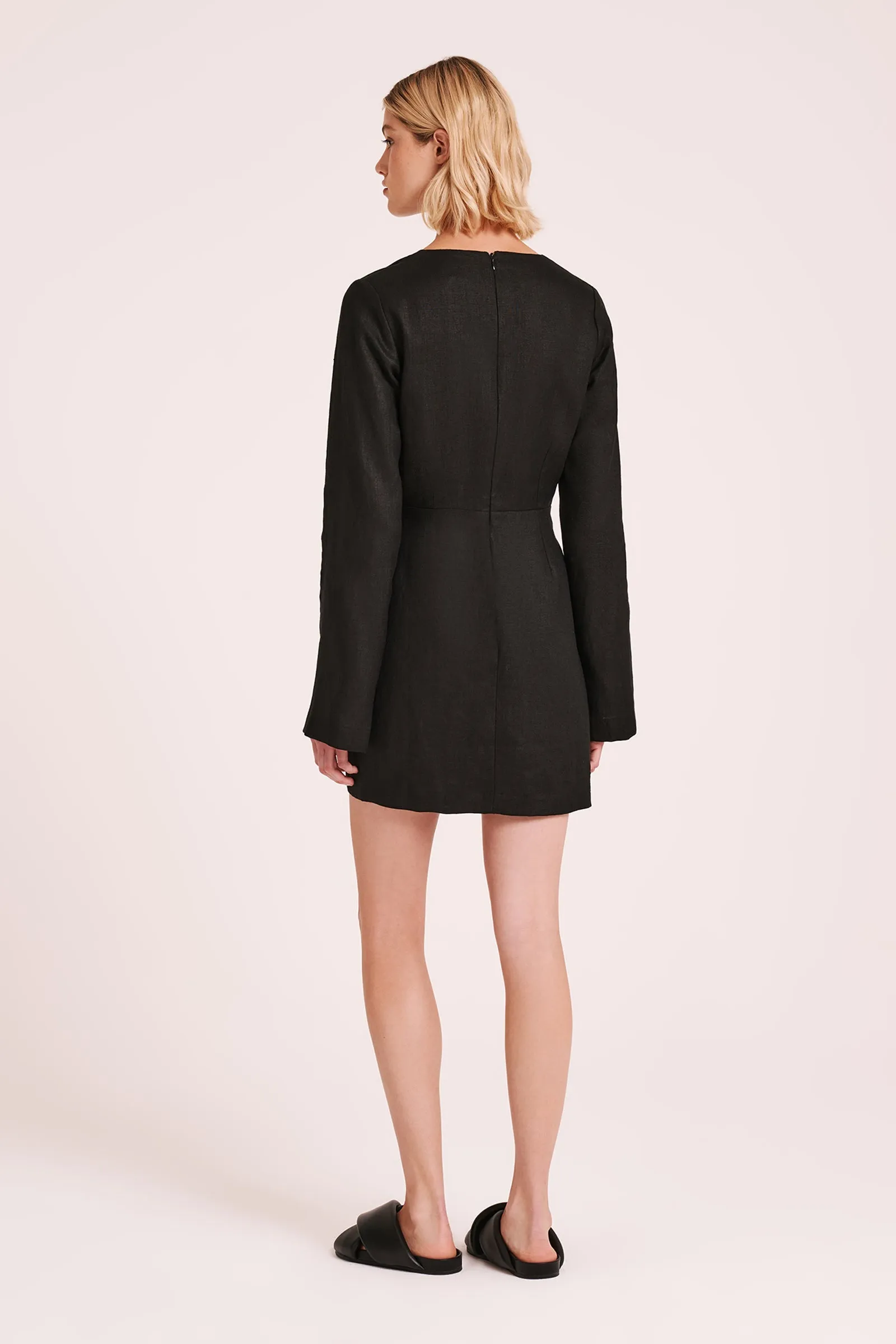 BRYNN LINEN MINI DRESS sold by Nude Lucy product image thumbnail 3