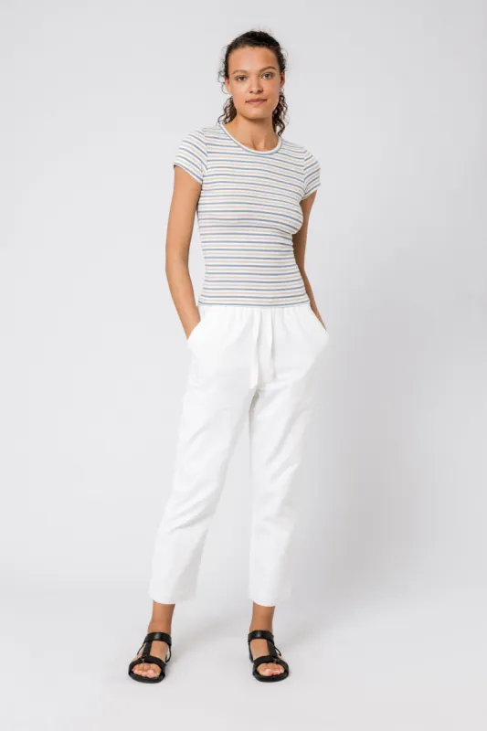 CHARLIE RIB STRIPE TEE sold by Nude Lucy