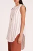 AISHA LINEN SLEEVELESS SHIRT sold by Nude Lucy