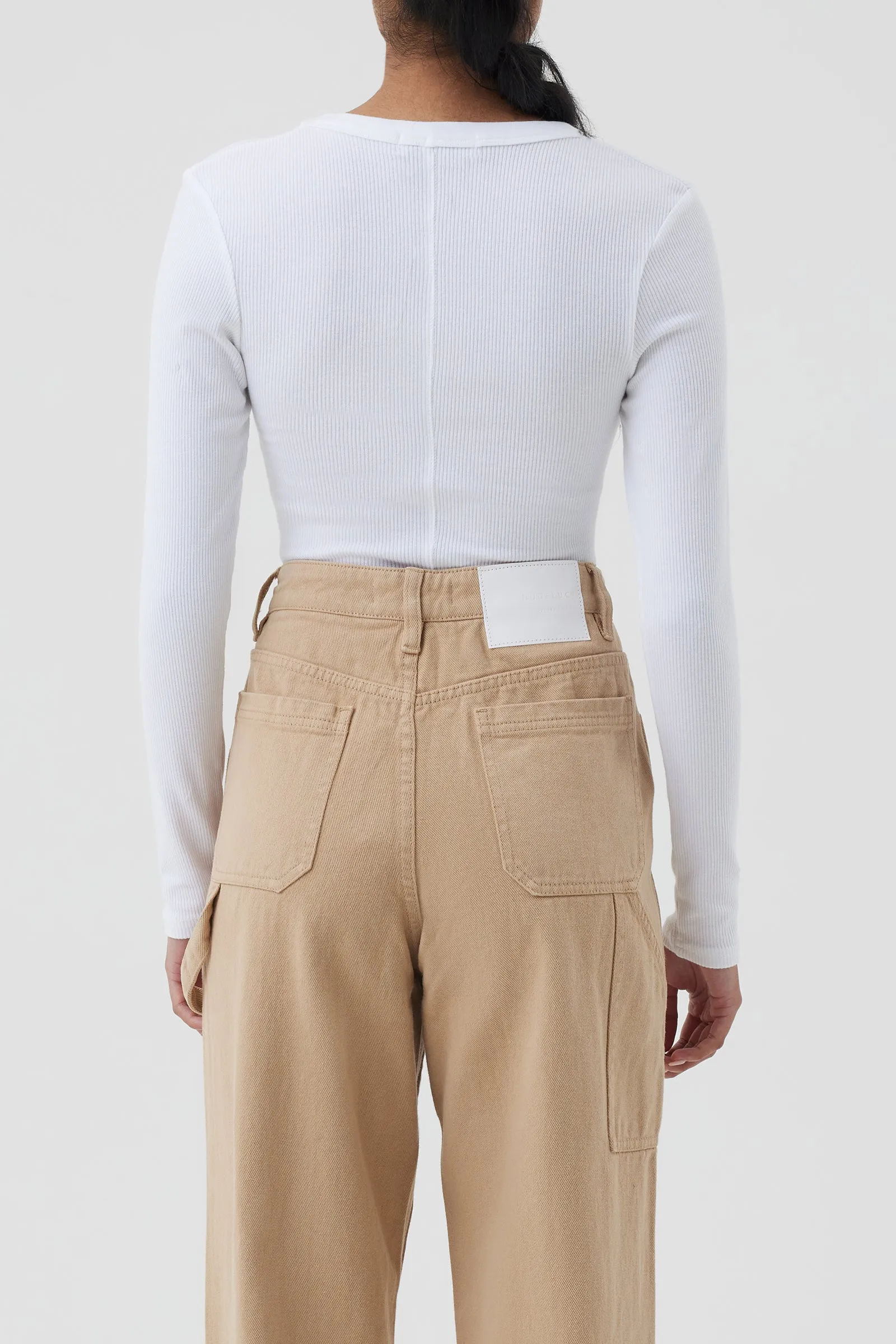 MONROE ORGANIC LS SCOOP TEE sold by Nude Lucy product image thumbnail 4