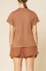 CLARA LINEN TEE sold by Nude Lucy