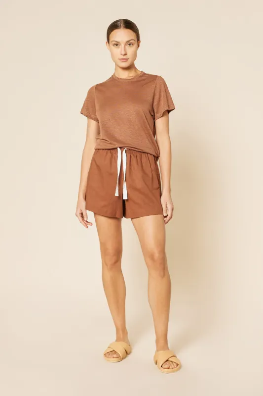 CLARA LINEN TEE sold by Nude Lucy