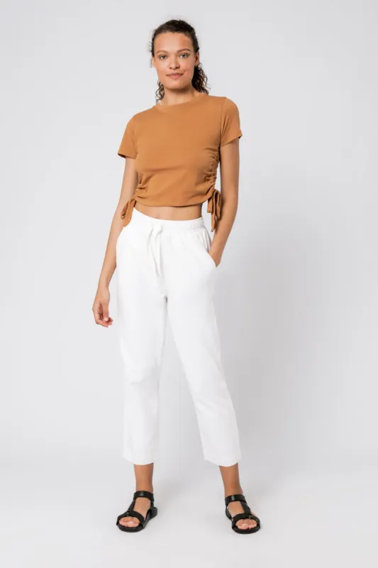 ROWAN DRAWSTRING TEE sold by Nude Lucy