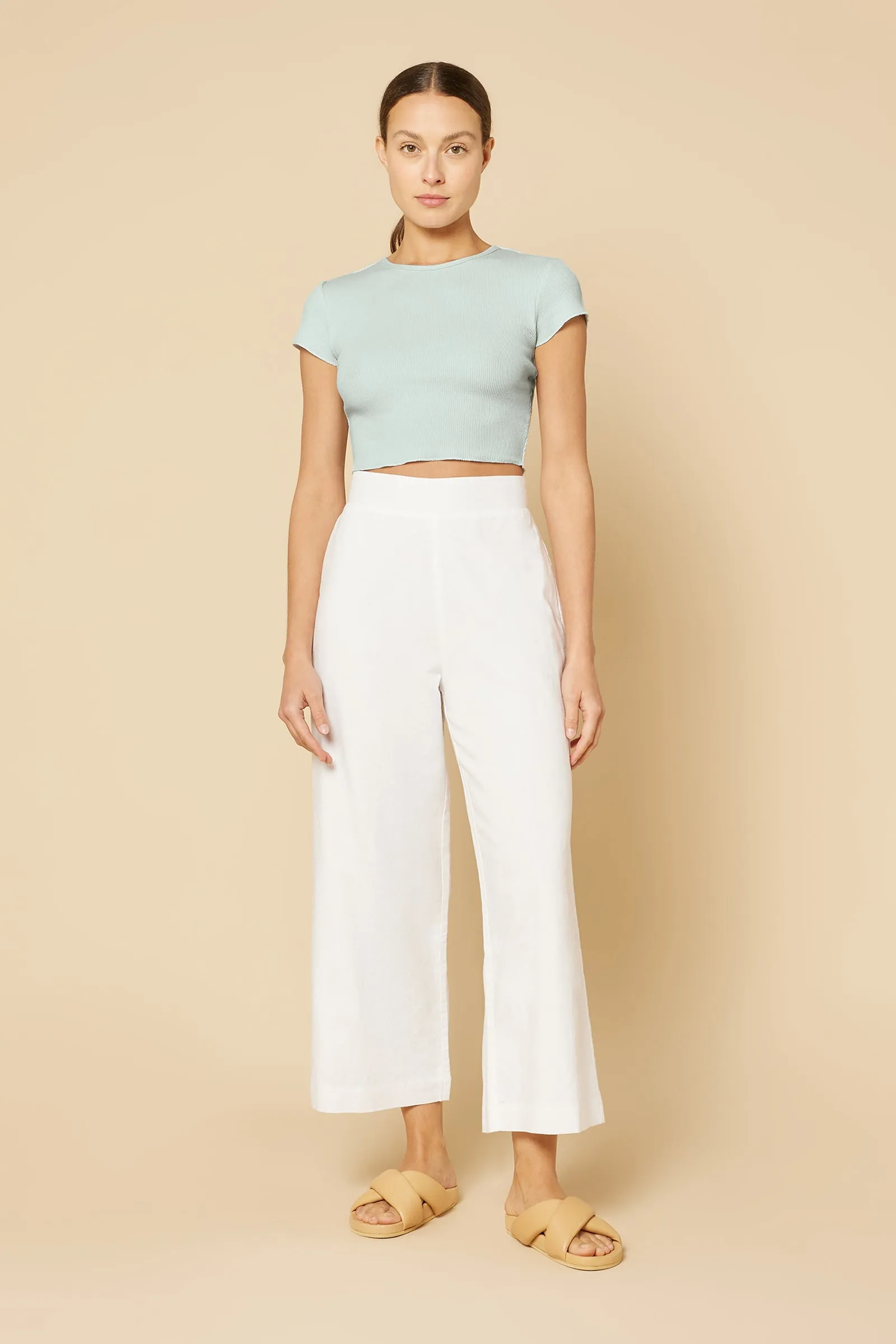 CAMERON BASIC WAFFLE TEE sold by Nude Lucy