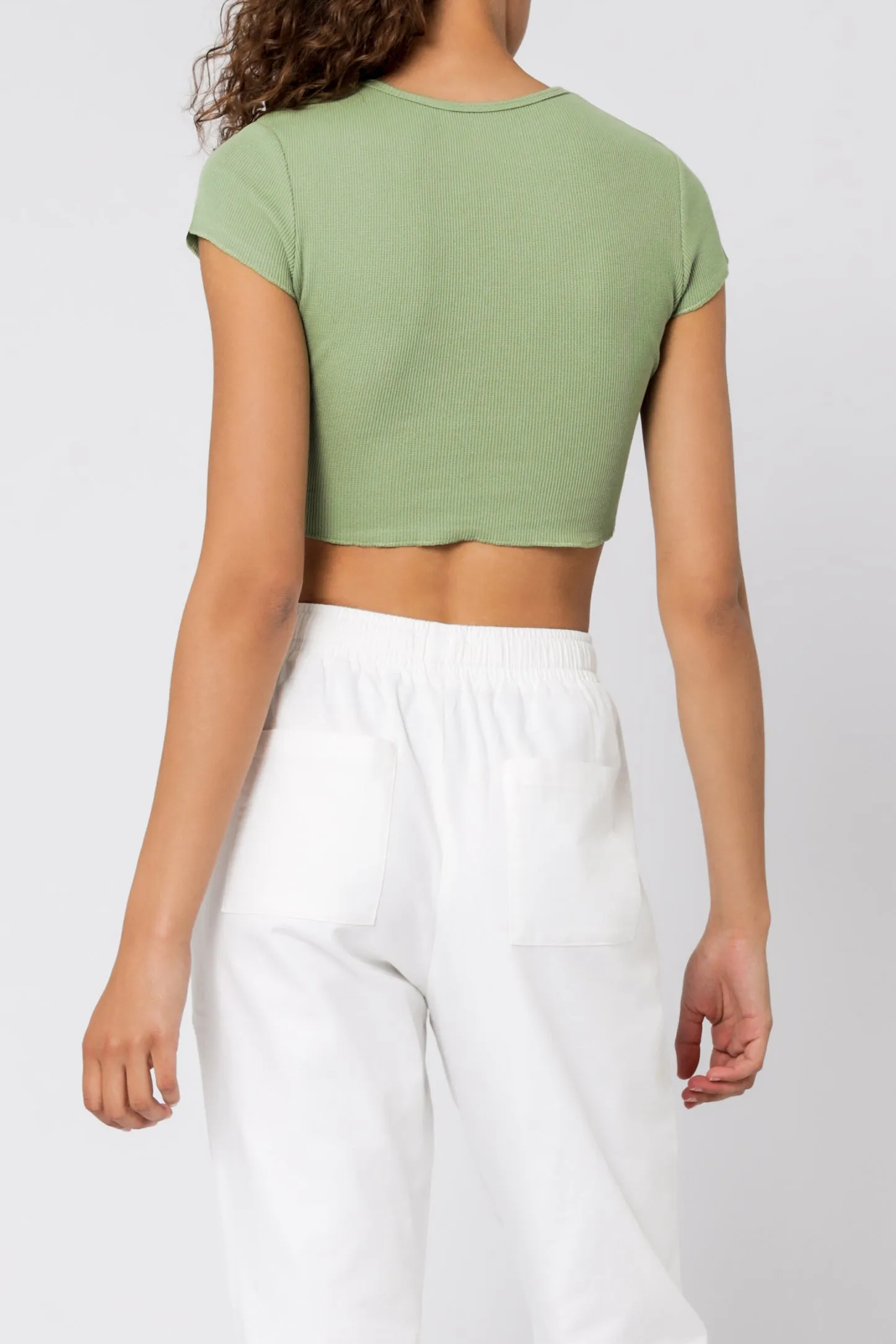 CAMERON BASIC WAFFLE TEE sold by Nude Lucy product image thumbnail 2