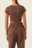 CAMERON BASIC WAFFLE TEE sold by Nude Lucy