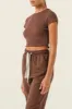 CAMERON BASIC WAFFLE TEE sold by Nude Lucy