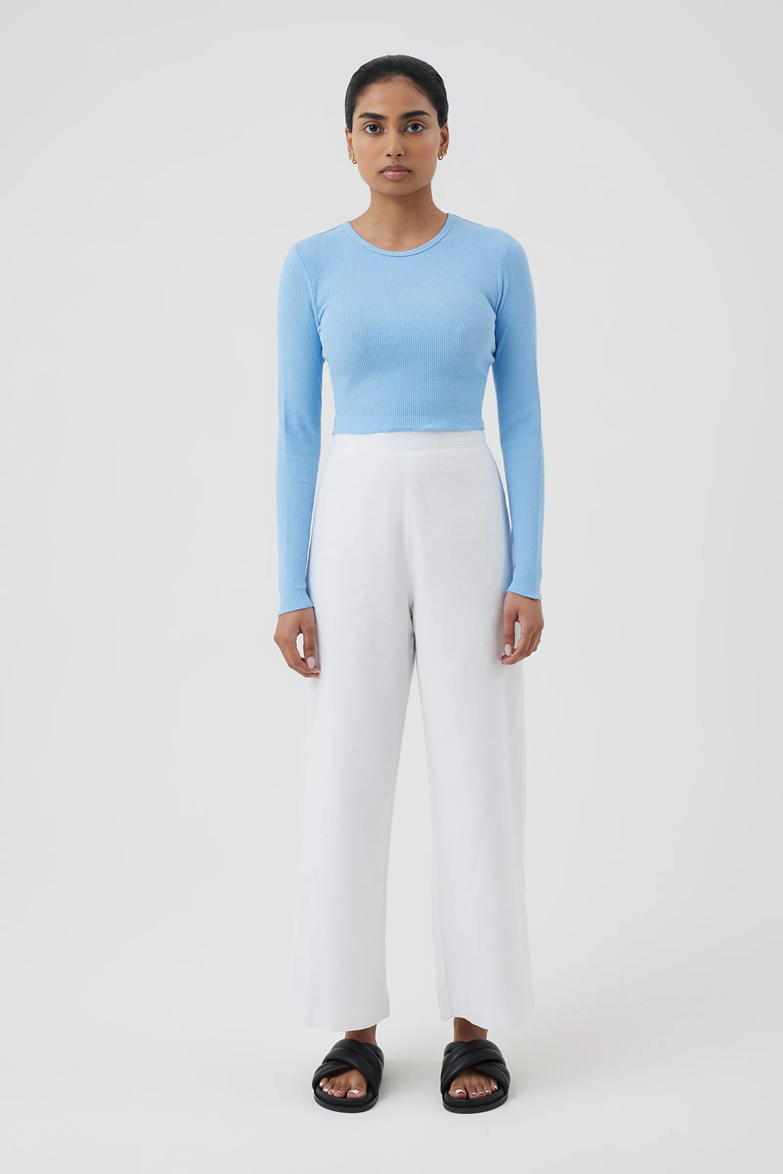 CAMERON WAFFLE LS TEE sold by Nude Lucy