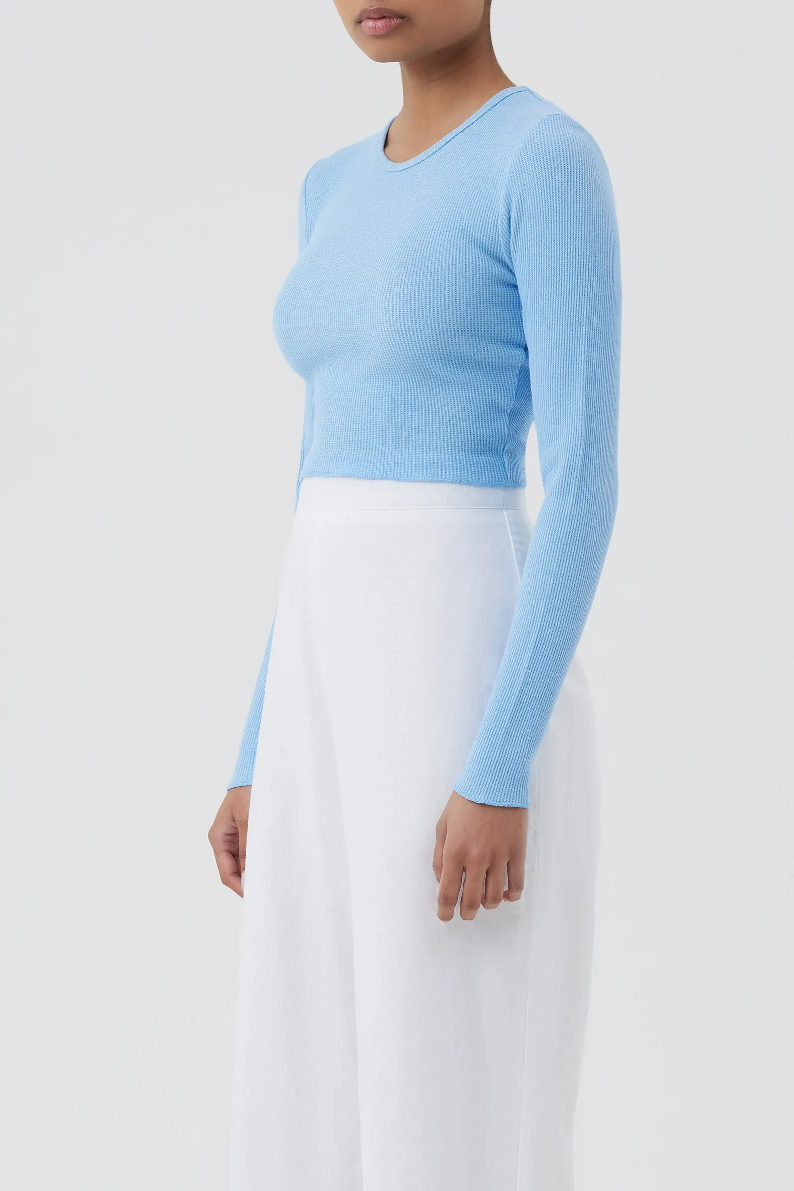 CAMERON WAFFLE LS TEE sold by Nude Lucy product image thumbnail 3